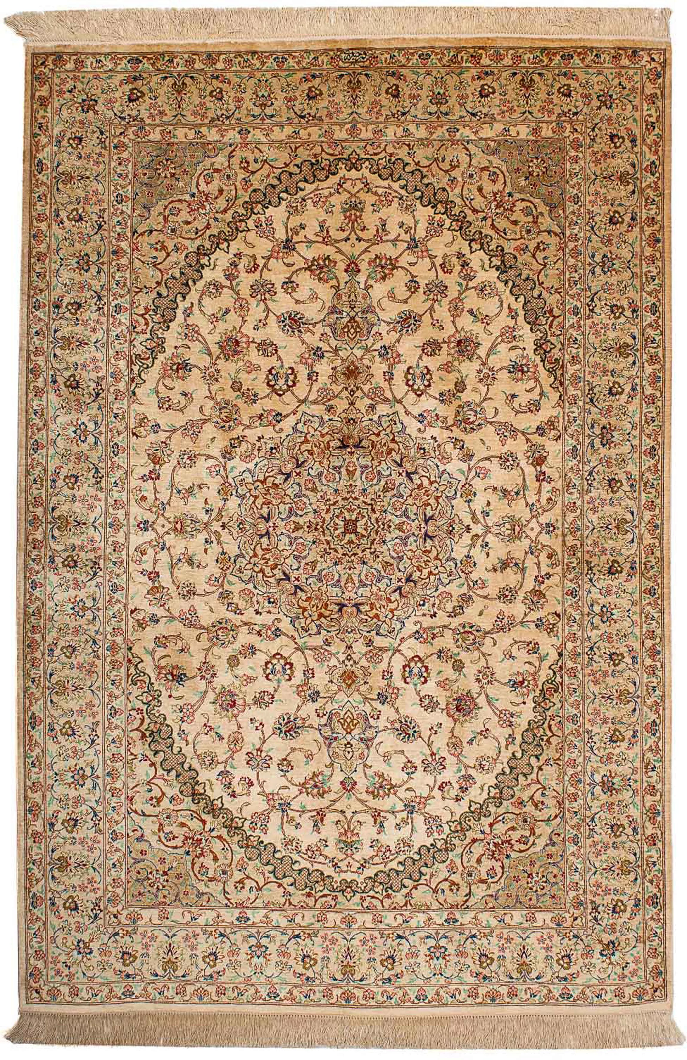morgenland Orientteppich »Perser - Ghom - 195 x 131 cm - beige«, rechteckig günstig online kaufen