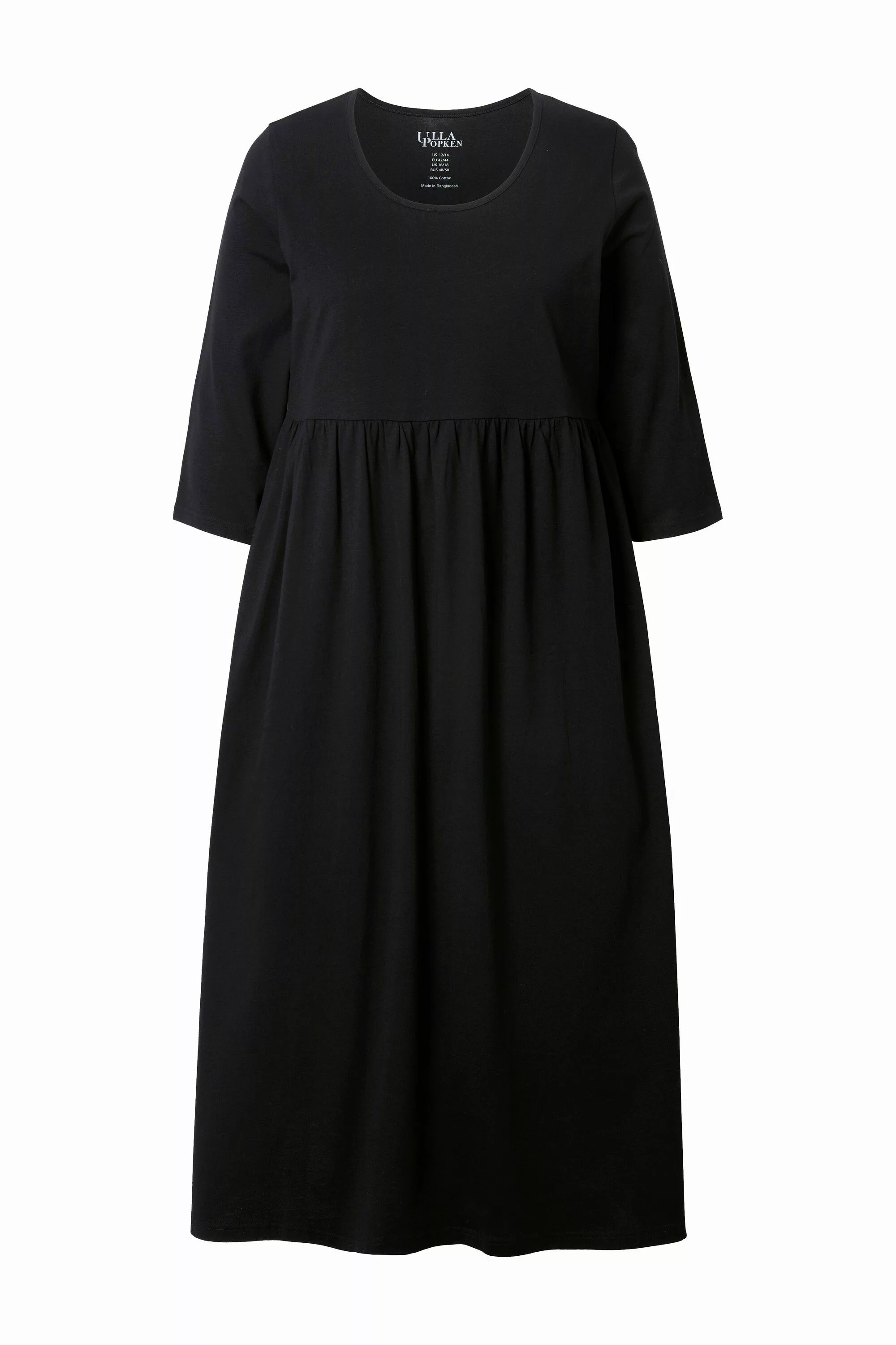 Ulla Popken Maxikleid Jersey-Maxikleid A-Linie Rundhals günstig online kaufen