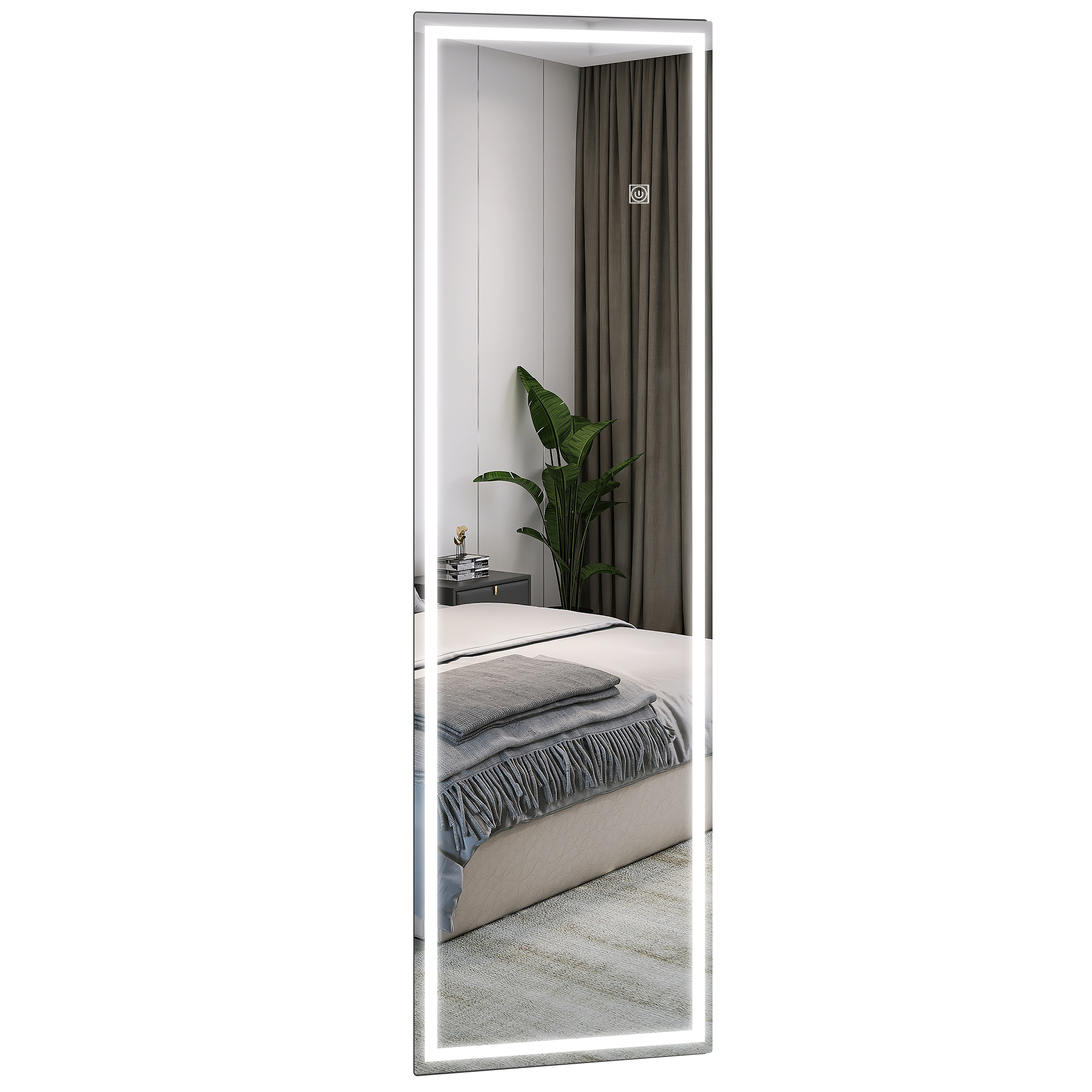HOMCOM Wandspiegel 120 x 40 cm Ganzkörperspiegel mit LED-Beleuchtung, 3 Lic günstig online kaufen