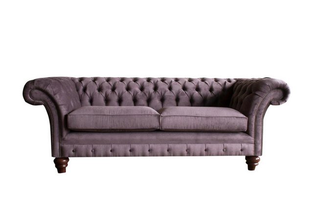 Xlmoebel Sofa Klassisches Ledersofa mit Stoffpolsterung Chesterfield-Stil f günstig online kaufen