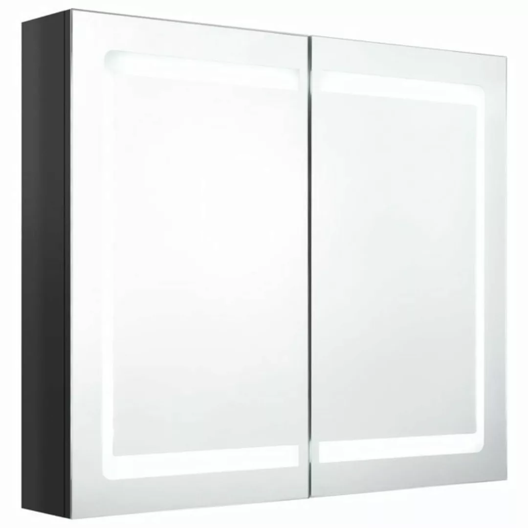 Led-bad-spiegelschrank Glänzendes Schwarz 80x12x68 Cm günstig online kaufen