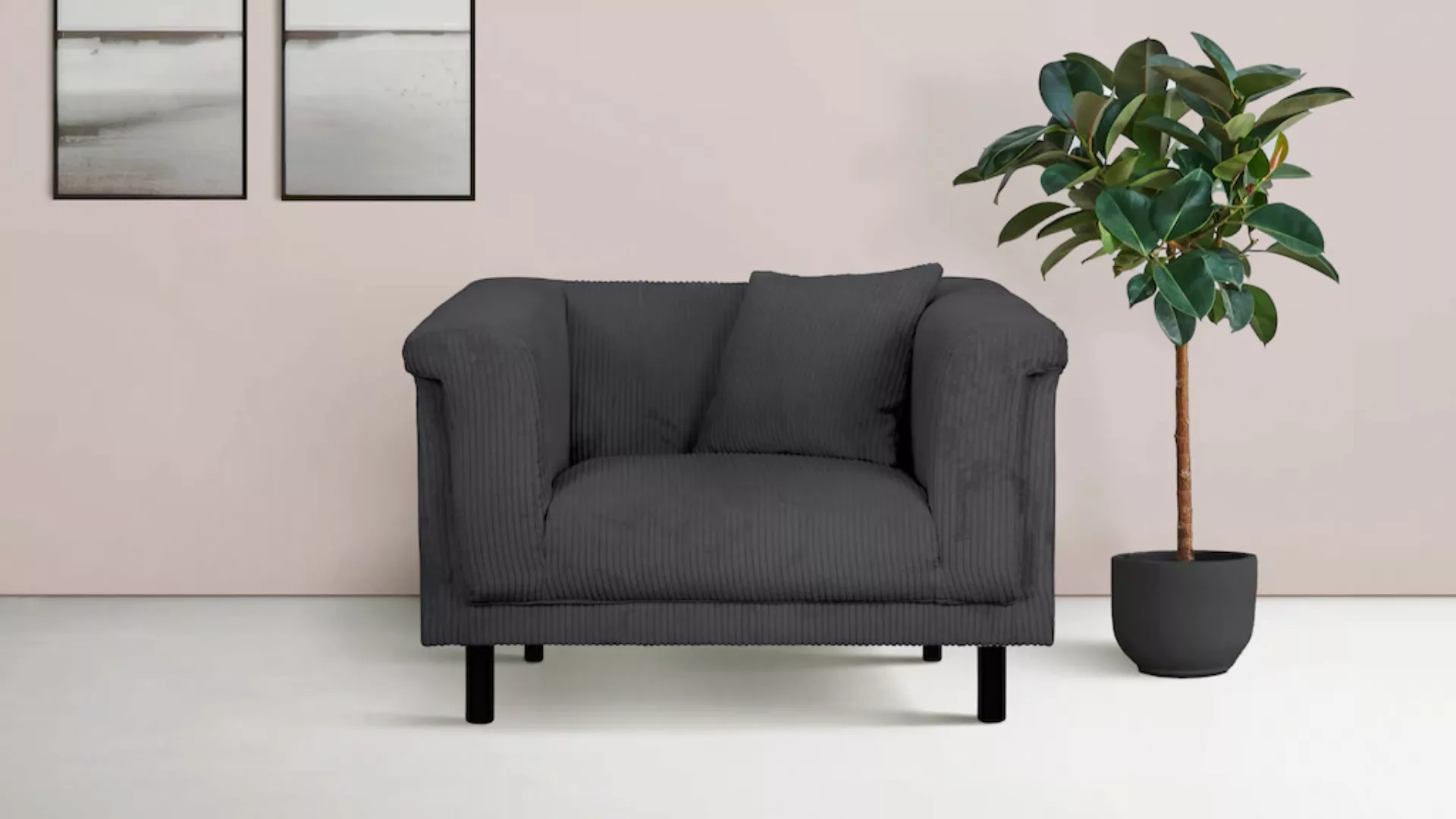INOSIGN Sessel "AGNIA B/T/H: 100/85/71 cm", incl. Zierkissen, auch in Cord günstig online kaufen