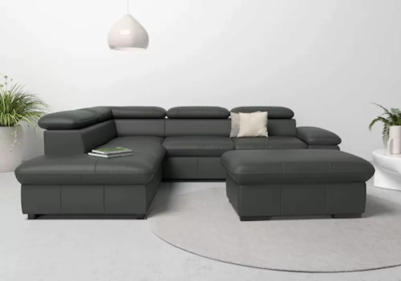 Home affaire Ecksofa »Alberto L-Form«, mit Kopfteilverstellung, wahlweise m günstig online kaufen