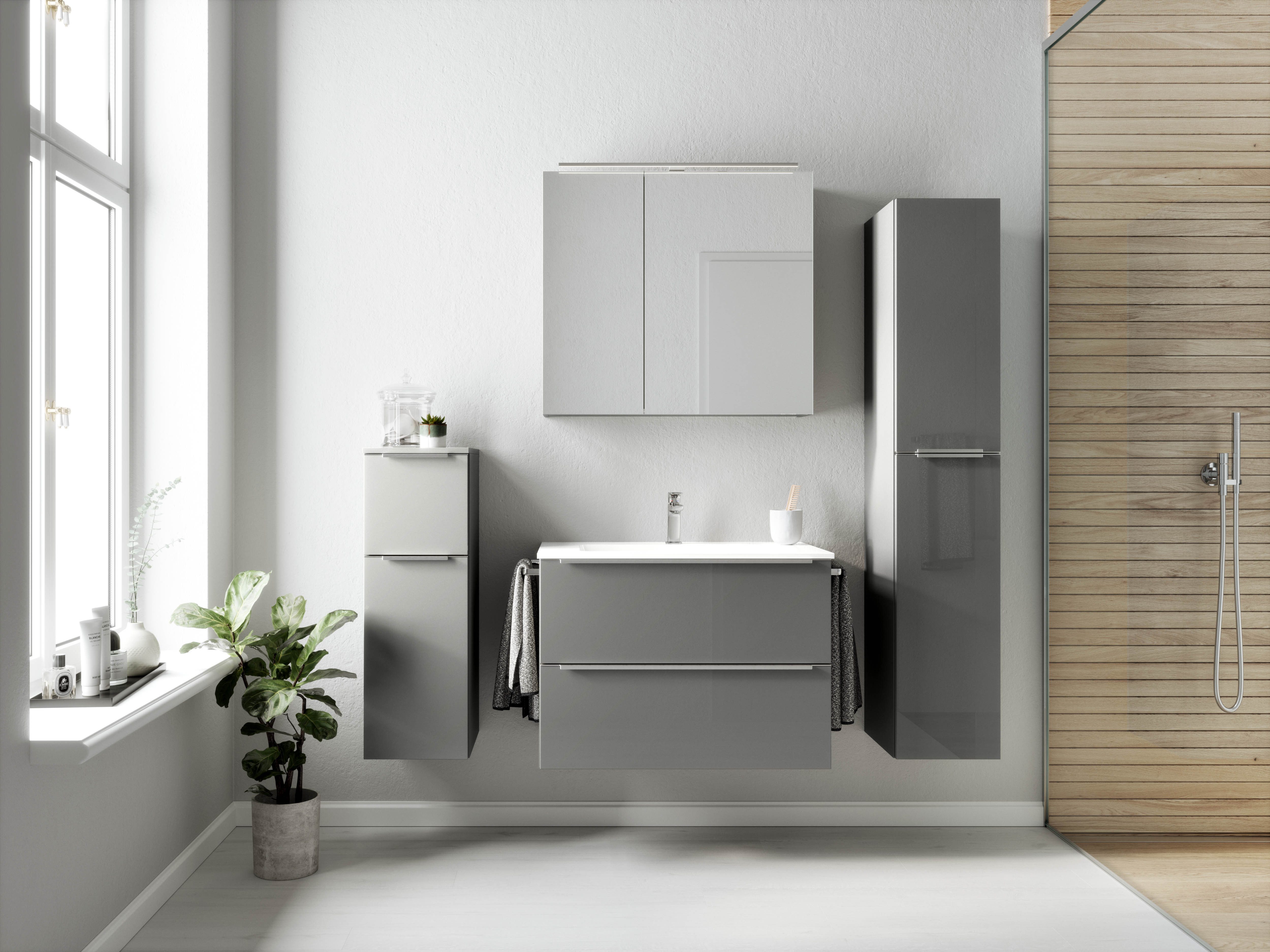 nobilia® Badmöbel-Set Levere, (2-St., vormontiert, mit günstig online kaufen