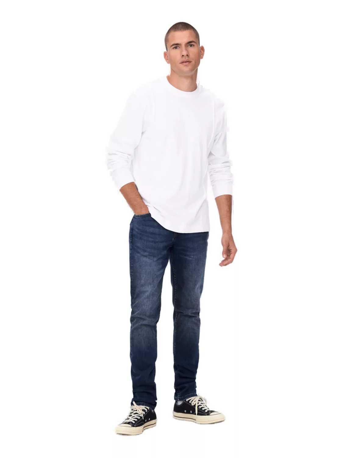 Only & Sons Herren Jeans ONSLOOM SLIM GREY 3227 - Slim Fit - Grau - Grey De günstig online kaufen