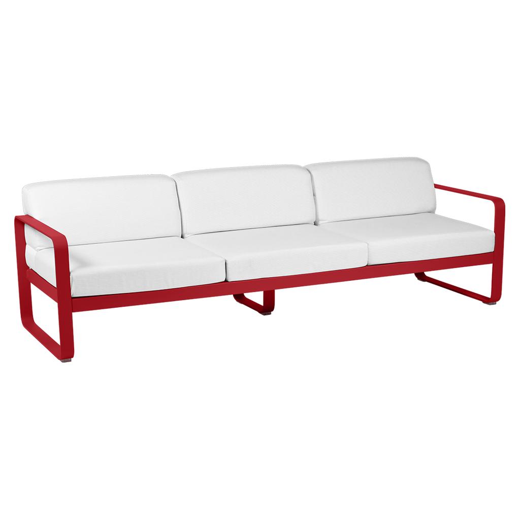 Bellevie 3-Sitzer Lounge-Sofa 67 Mohnrot 81 Grauweiß günstig online kaufen