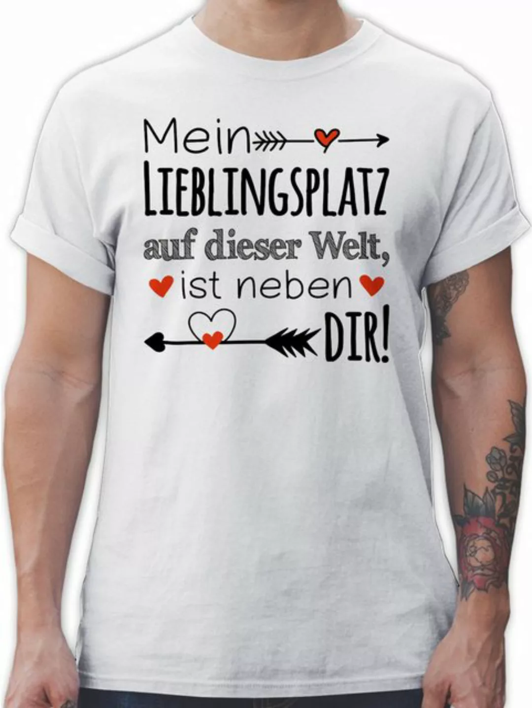 Shirtracer T-Shirt Lieblingsplatz - Geschenk Beziehung Partner Partnerin Li günstig online kaufen