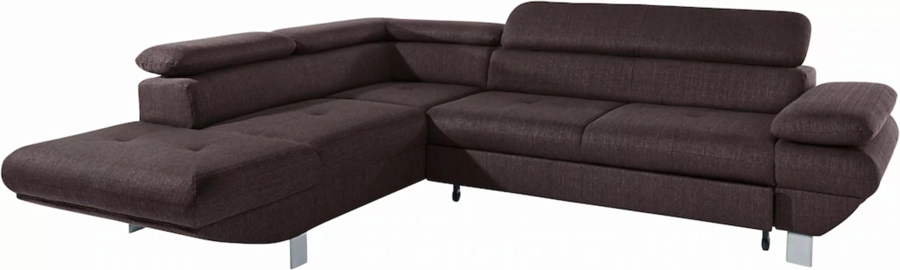 exxpo - sofa fashion Ecksofa "Florenz, L-Form", wahlweise mit Bettfunktion günstig online kaufen