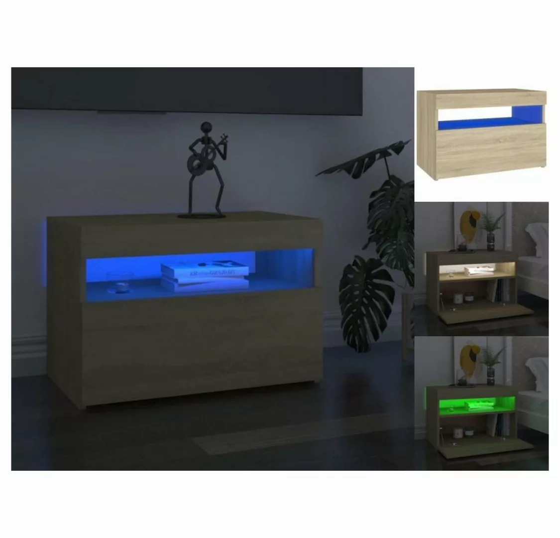 vidaXL TV-Schrank TV-Schränke LED-Leuchten 2 Stk Sonoma-Eiche 60x35x40 cm L günstig online kaufen
