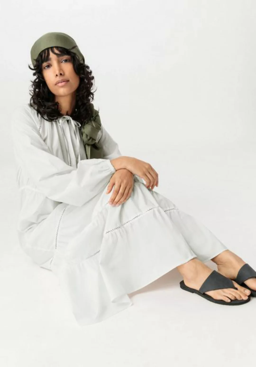 Hessnatur A-Linien-Kleid Brushed Popeline Relaxed aus reiner Bio-Baumwolle günstig online kaufen