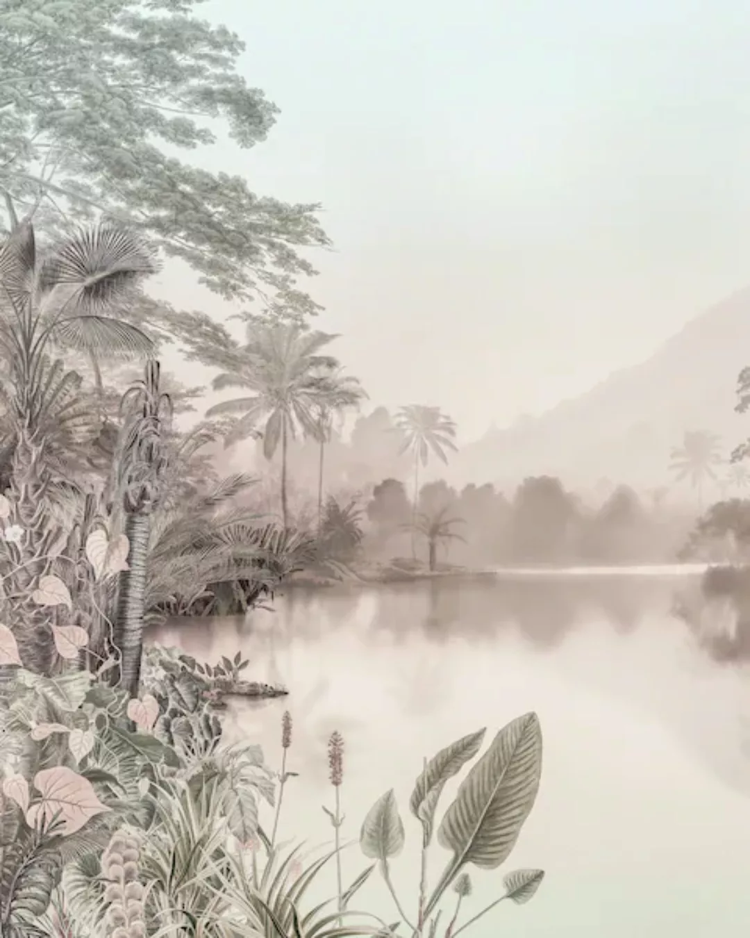 KOMAR Vlies Fototapete - Lac des Palmiers  - Größe 200 x 250 cm mehrfarbig günstig online kaufen