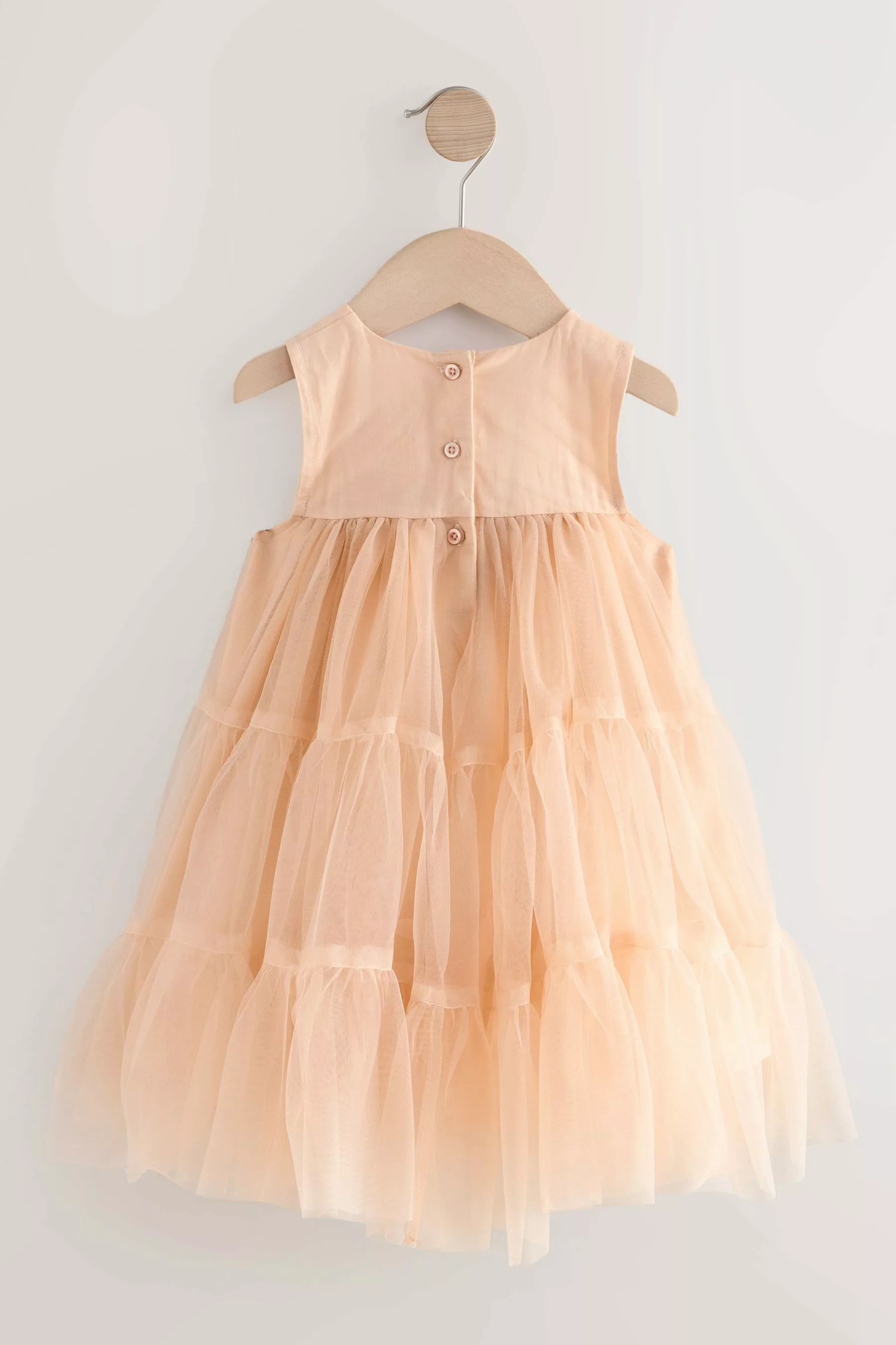 Next Tüllkleid Ärmelloses Mesh-Kleid mit Schleifendetail günstig online kaufen