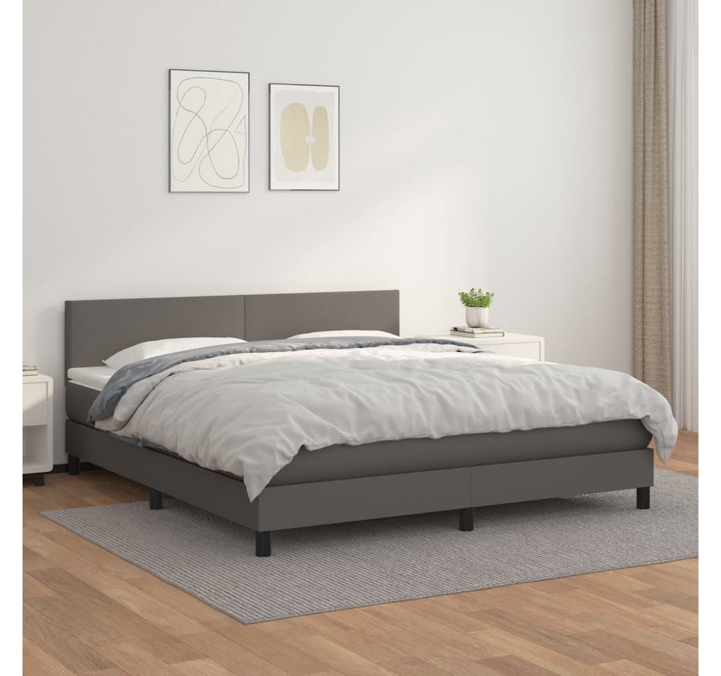 vidaXL Boxspringbett Bett Boxspringbett mit Matratze Kunstleder (180 x 200 günstig online kaufen