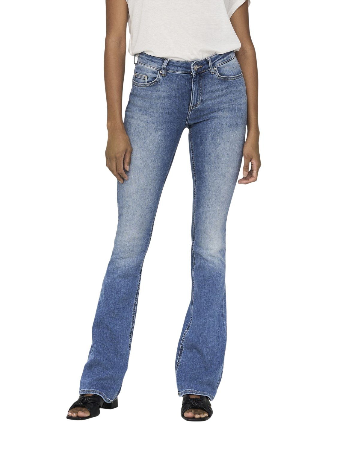 ONLY Bootcut-Jeans "ONLBLUSH – Bootcut-Jeans mit ausgestelltem Bein", bootc günstig online kaufen