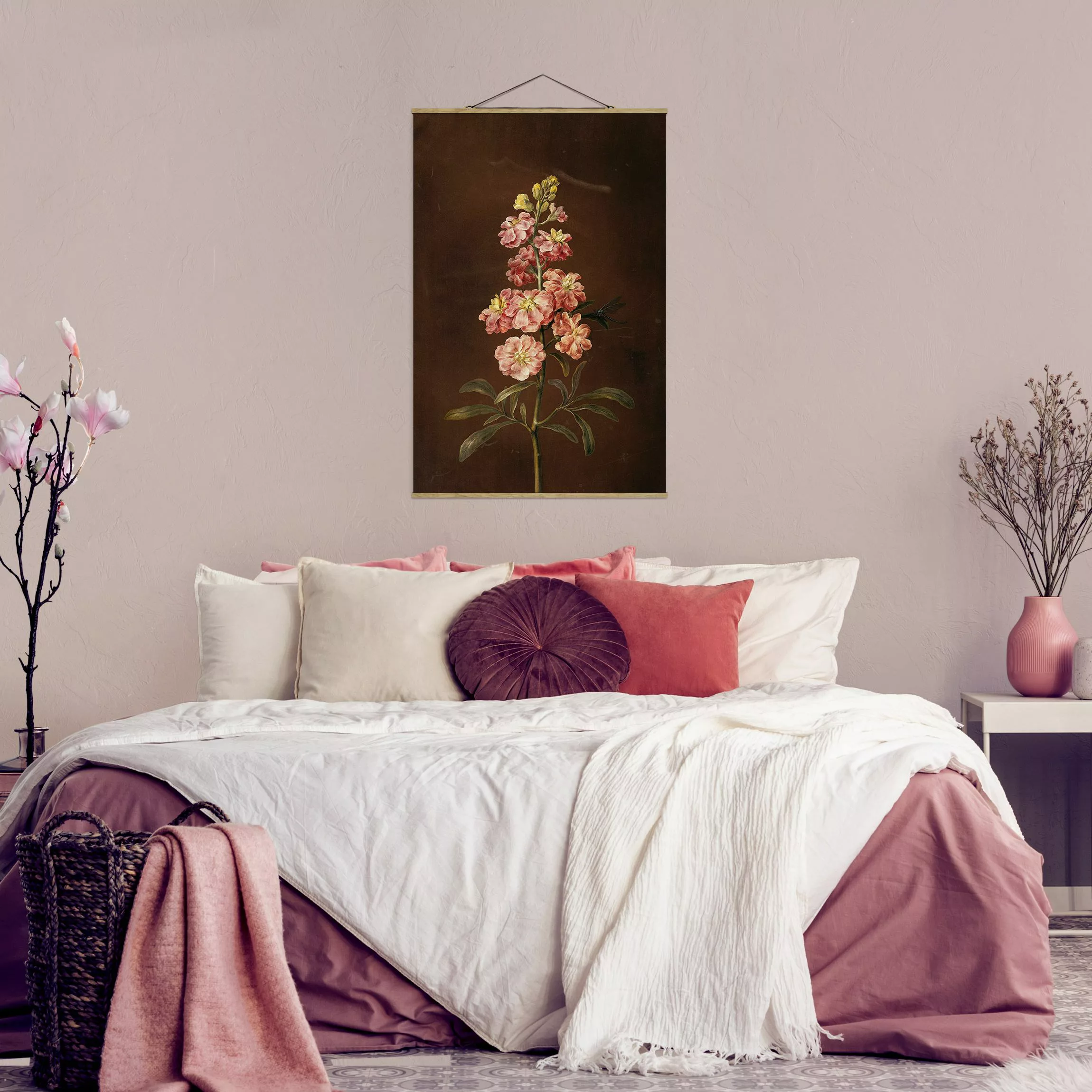 Stoffbild Blumen mit Posterleisten - Hochformat Barbara Regina Dietzsch - E günstig online kaufen
