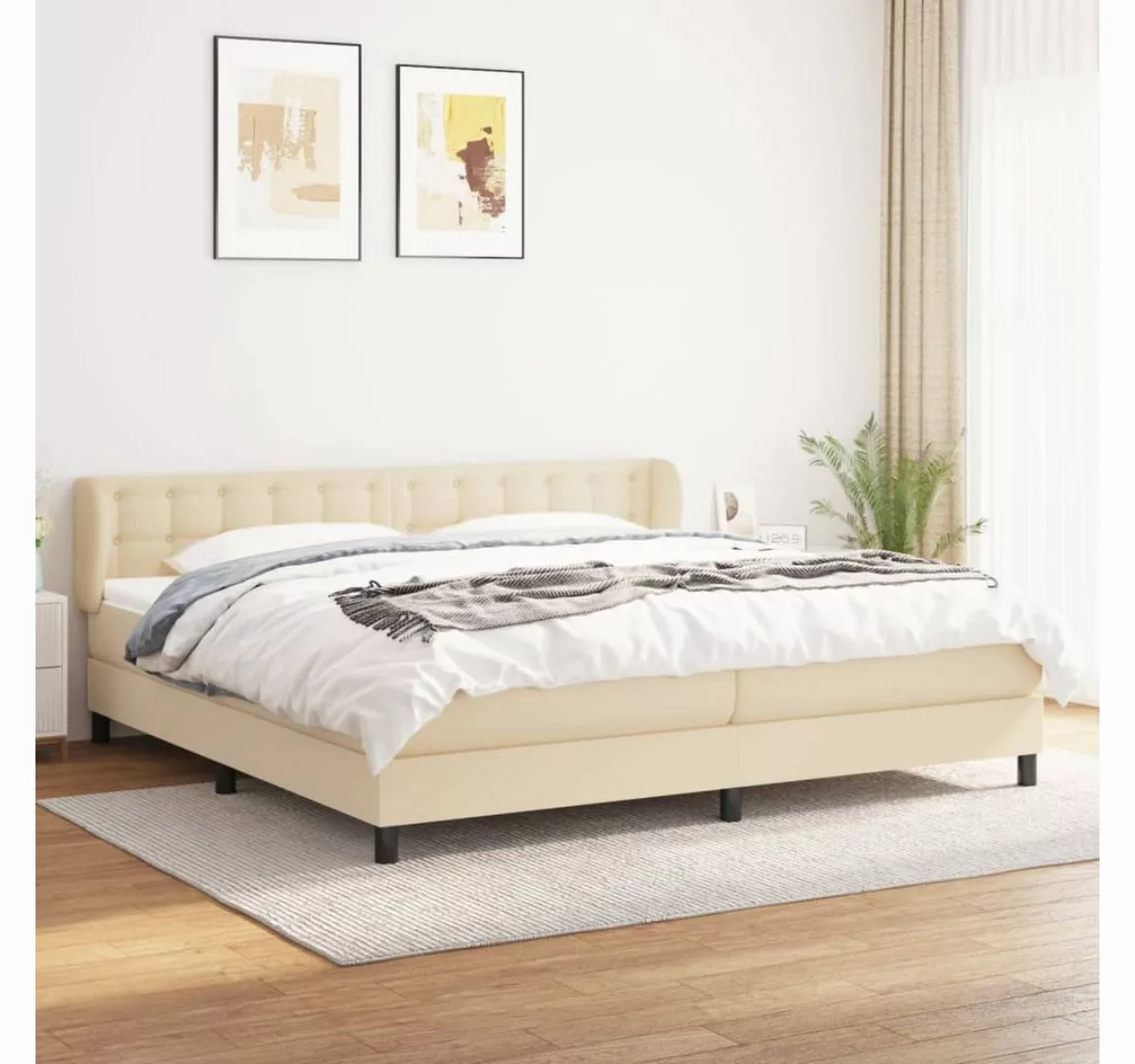 vidaXL Boxspringbett Bett Boxspringbett mit Matratze & Topper Stoff verschi günstig online kaufen