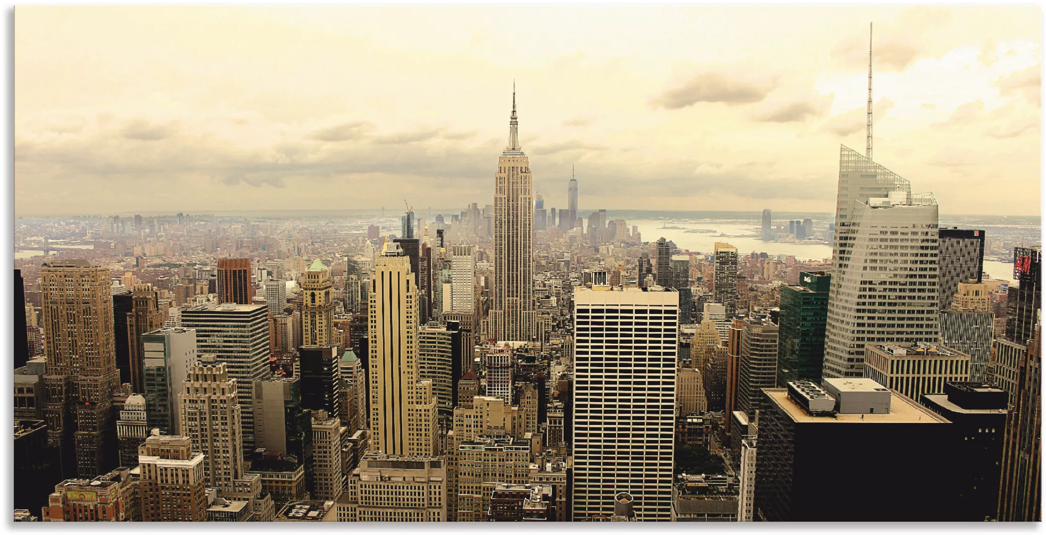 Artland Wandbild »Skyline Manhattan - New York«, Amerika, (1 St.), als Alub günstig online kaufen