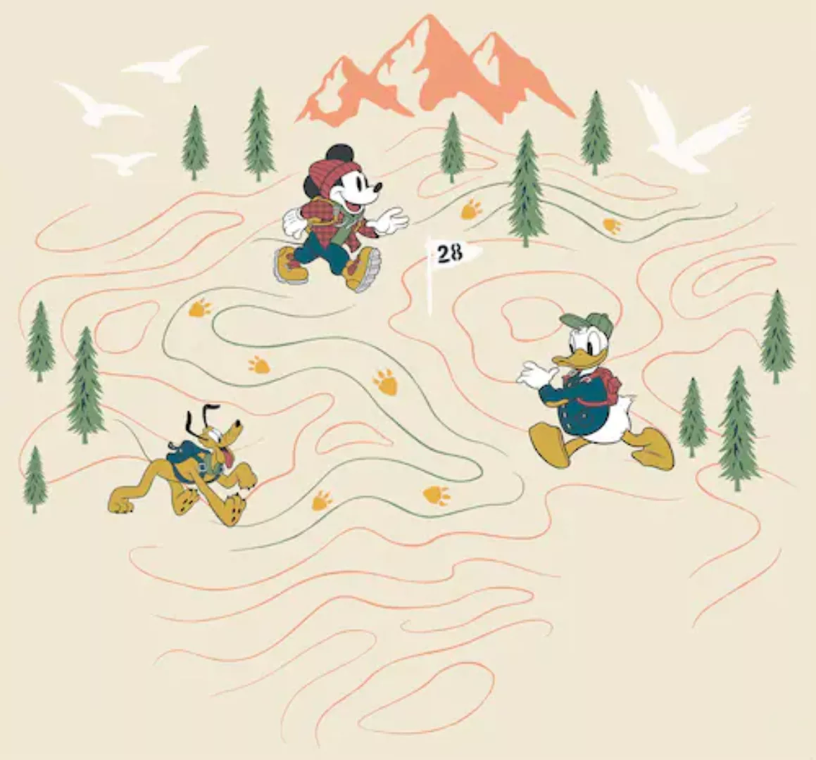 Komar Vliestapete »Mickey Meets the Mountain«, 300x280 cm (Breite x Höhe) günstig online kaufen