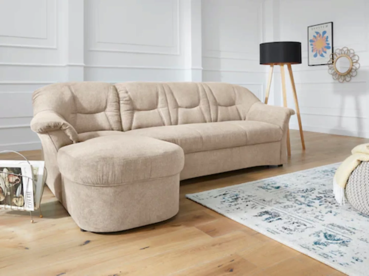 DOMO collection Ecksofa "Sarafina L-Form", wahlweise mit Bettfunktion, opti günstig online kaufen