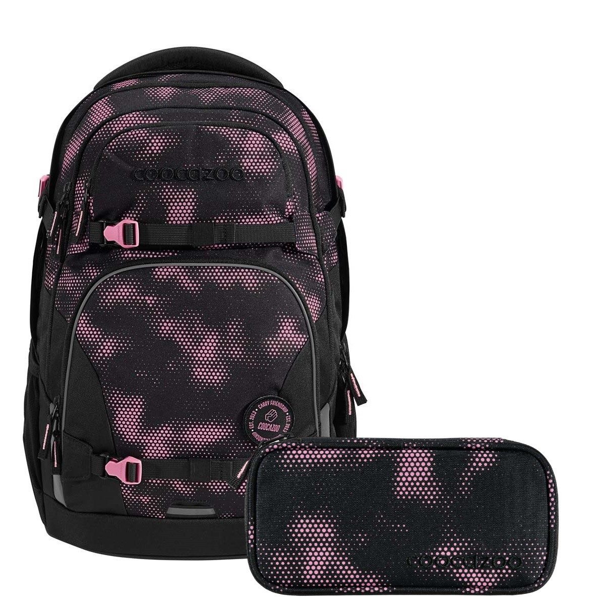 coocazoo Schulranzen Schulrucksack-Set PORTER Pink Illusion günstig online kaufen