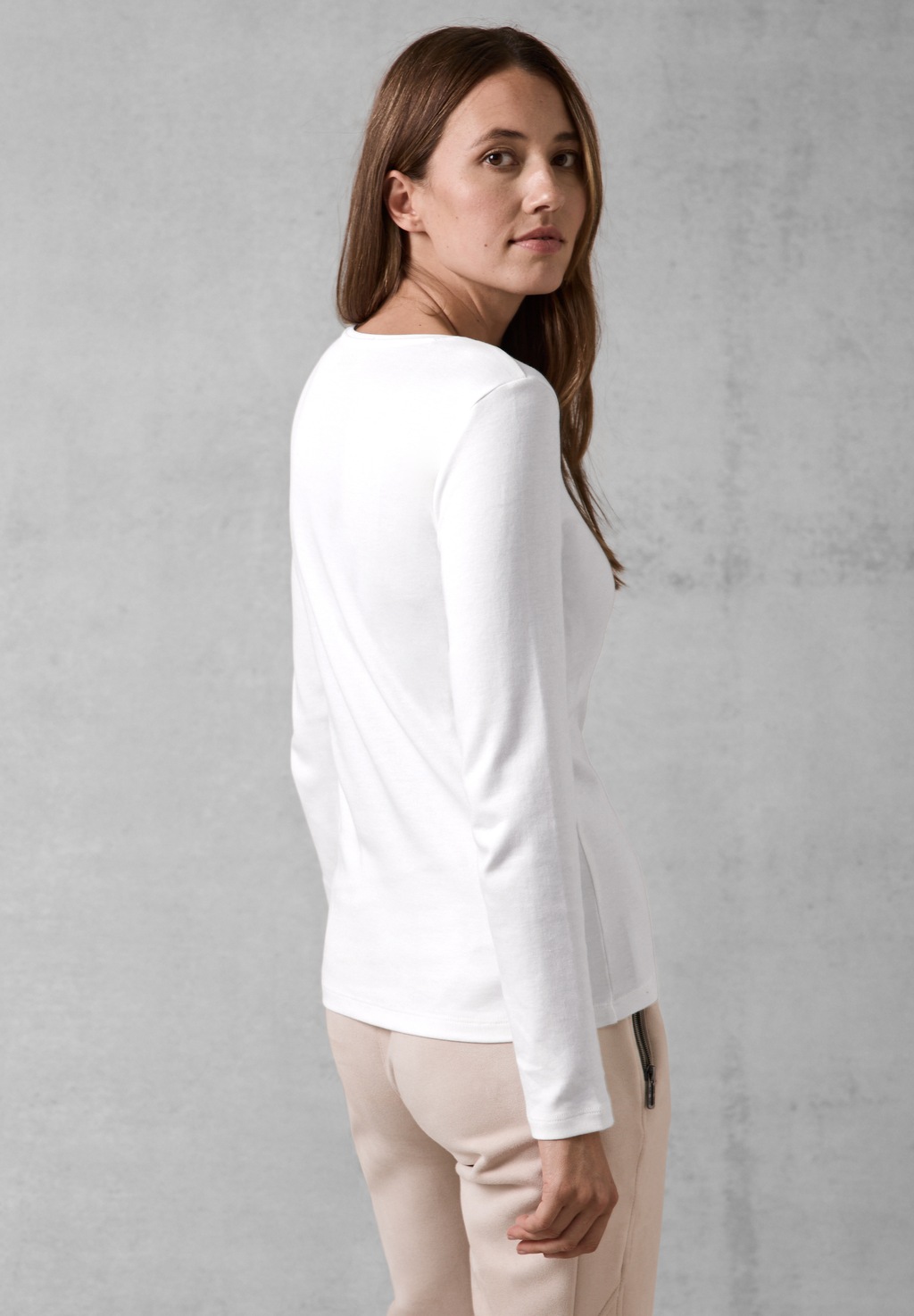 Cecil Langarmshirt Cecil Basic Shirt Pia in Vanilla White (1-tlg) Nicht Vor günstig online kaufen