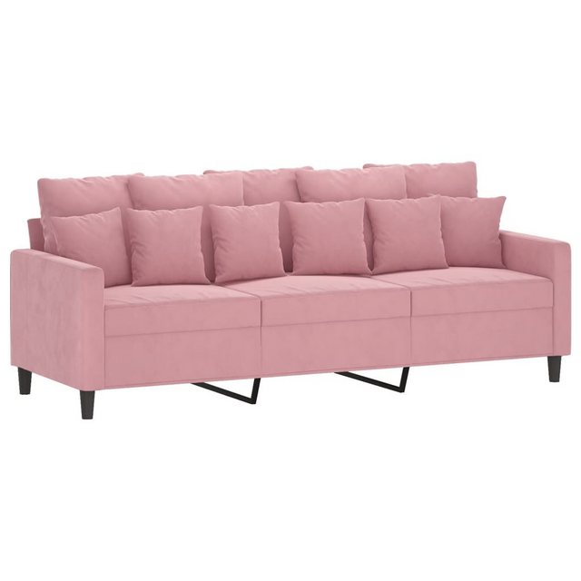 vidaXL Sofa, 3-Sitzer-Sofa Rosa 180 cm Samt günstig online kaufen