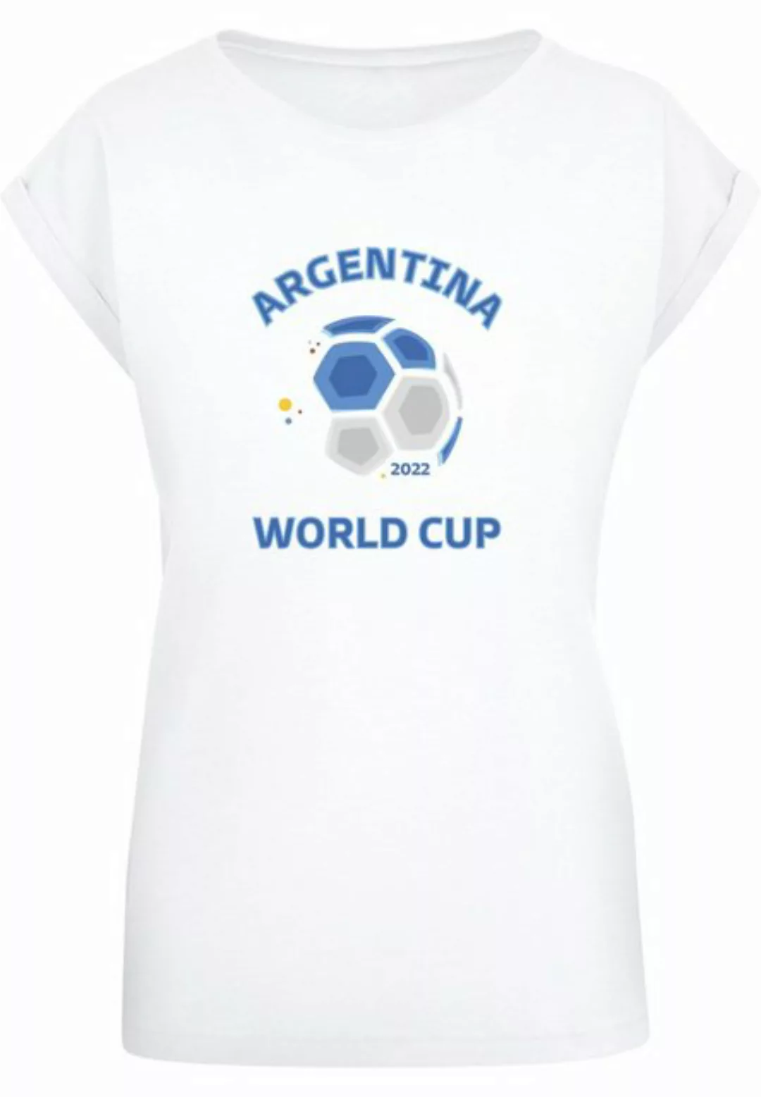Merchcode T-Shirt Merchcode Damen Ladies Argentina World Cup Extended Shoul günstig online kaufen