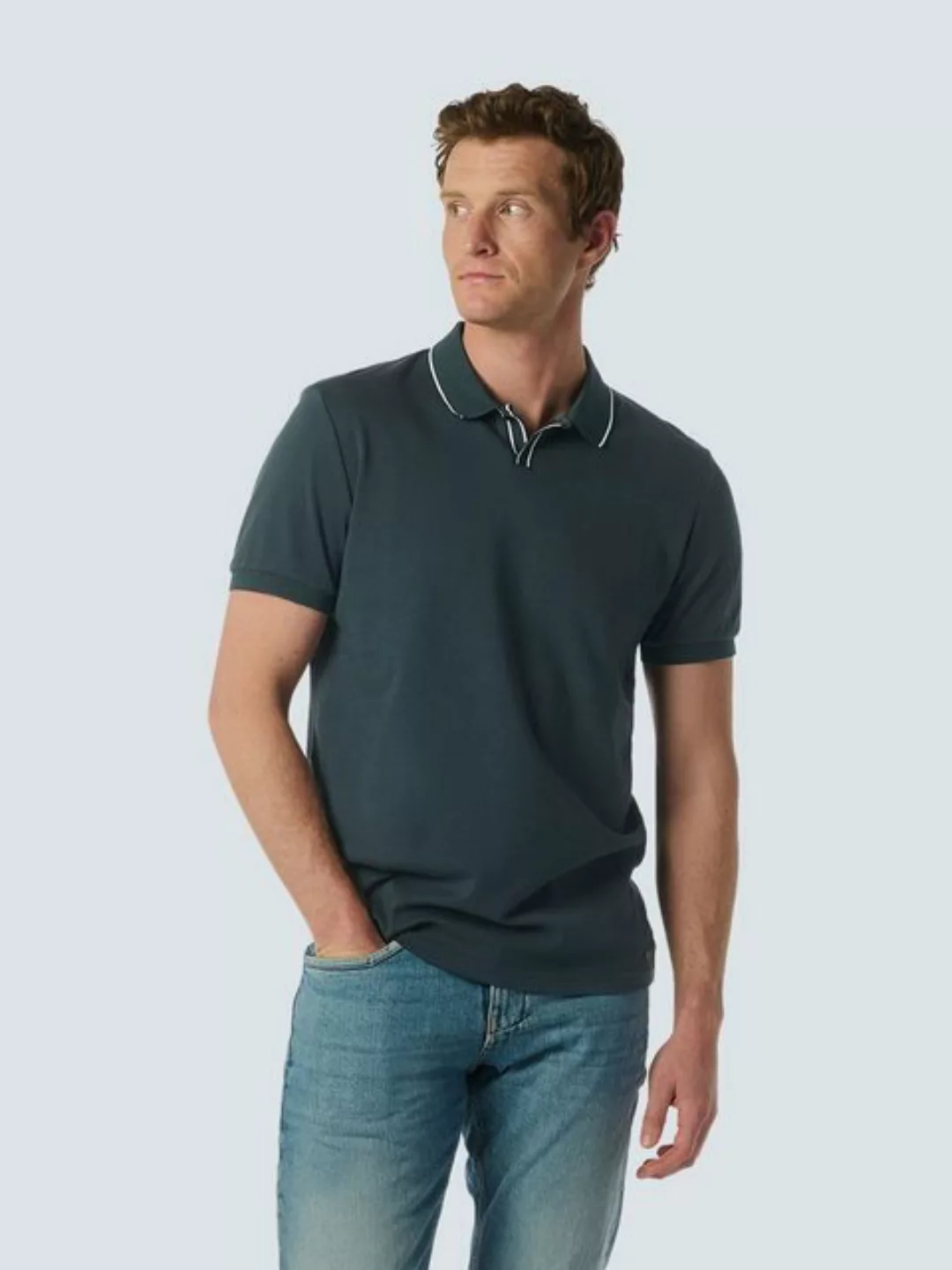NO EXCESS T-Shirt Polo Liquid Finished Cotton günstig online kaufen