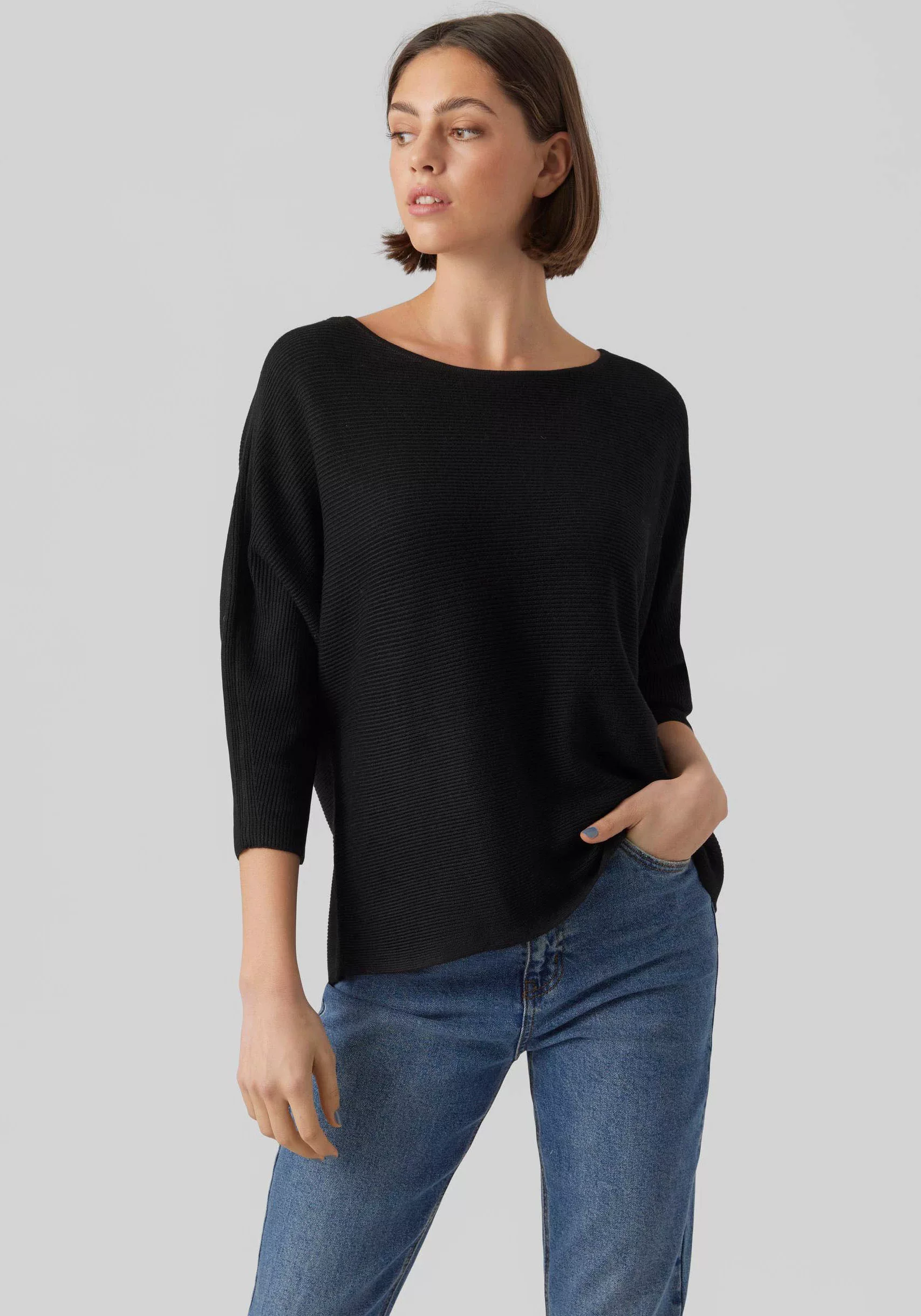 Vero Moda 3/4 Arm-Pullover "VMNORA 3/4 BOATNECK BLOUSE NOOS" günstig online kaufen