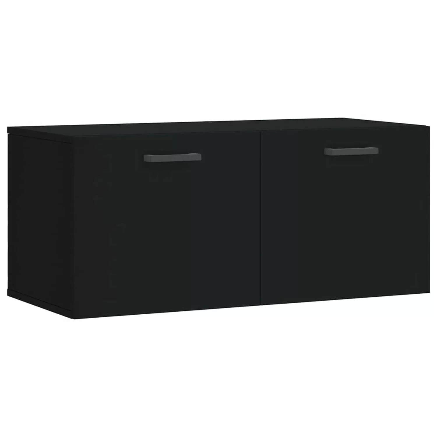 vidaXL Hängeschrank Hängeschrank Wandschrank Schwarz 80x36,5x35 cm Spanplat günstig online kaufen