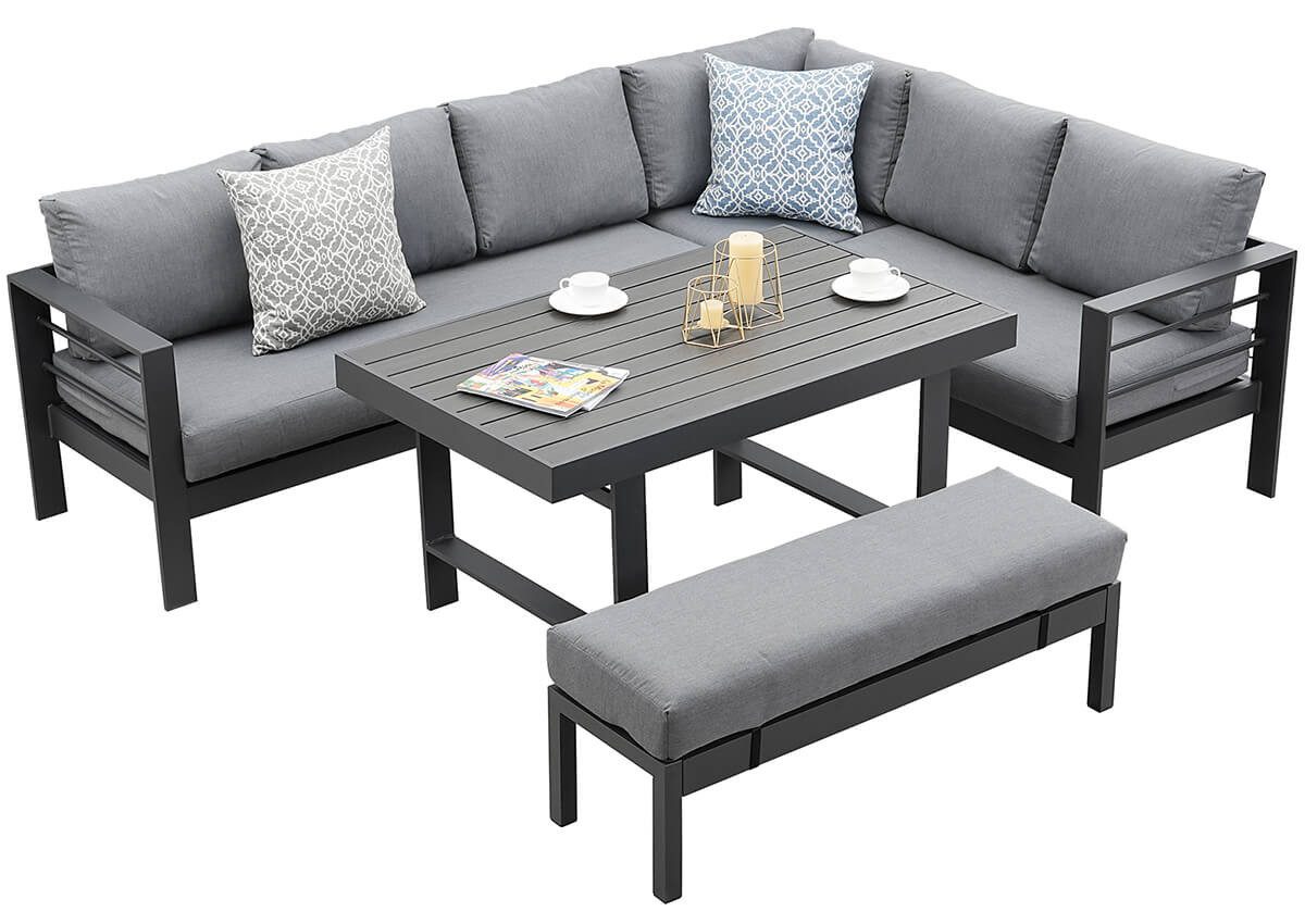 MeXo Gartenlounge-Set Modulares Terrassenmöbel-Set aus Aluminium günstig online kaufen