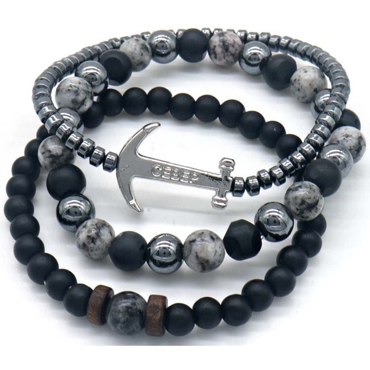 KARMA Silberarmband Damenarmband Set Armbänder schwarz günstig online kaufen