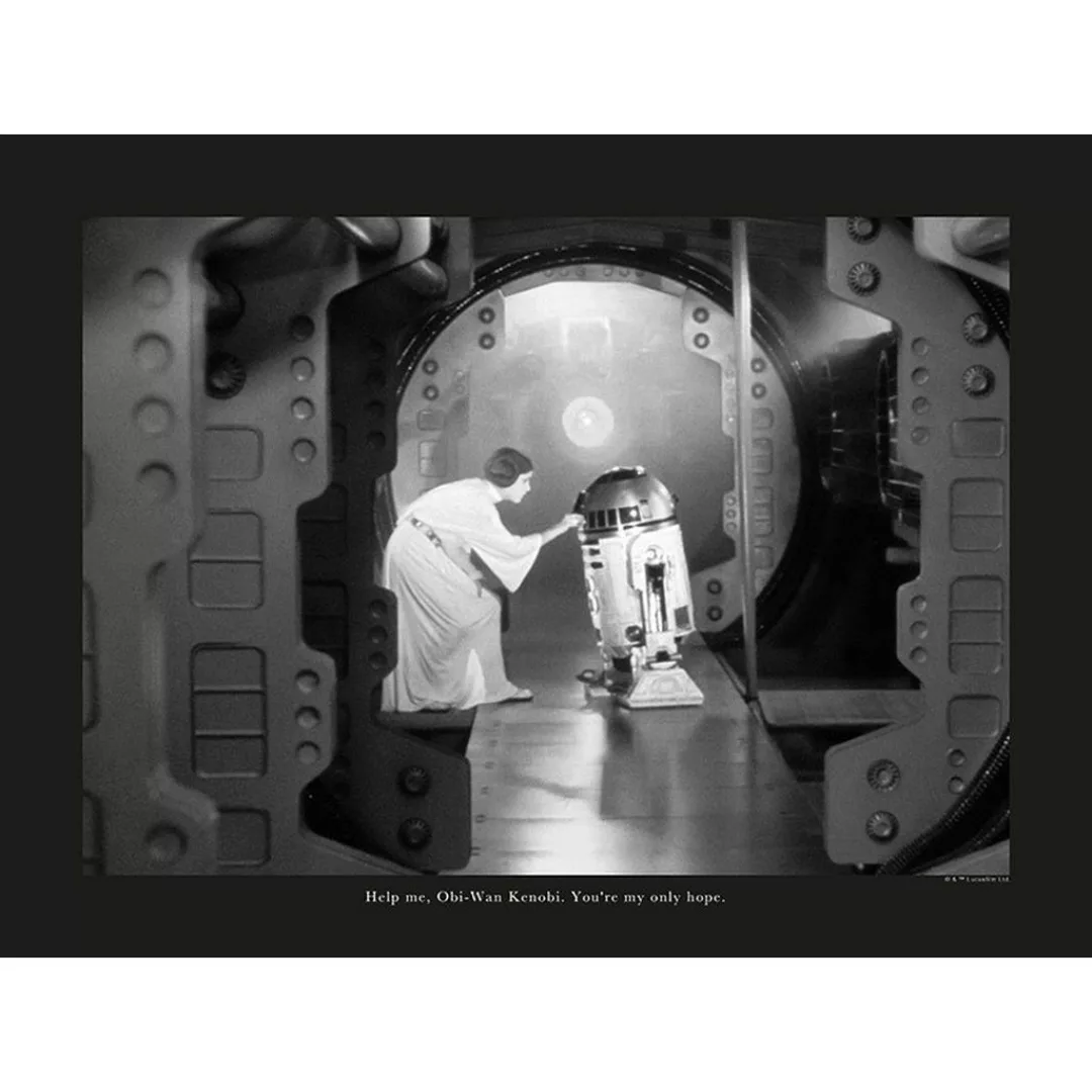 Komar Wandbild Star Wars Classic Leia R2D2 Quote Star Wars - Intro B/L: ca. günstig online kaufen