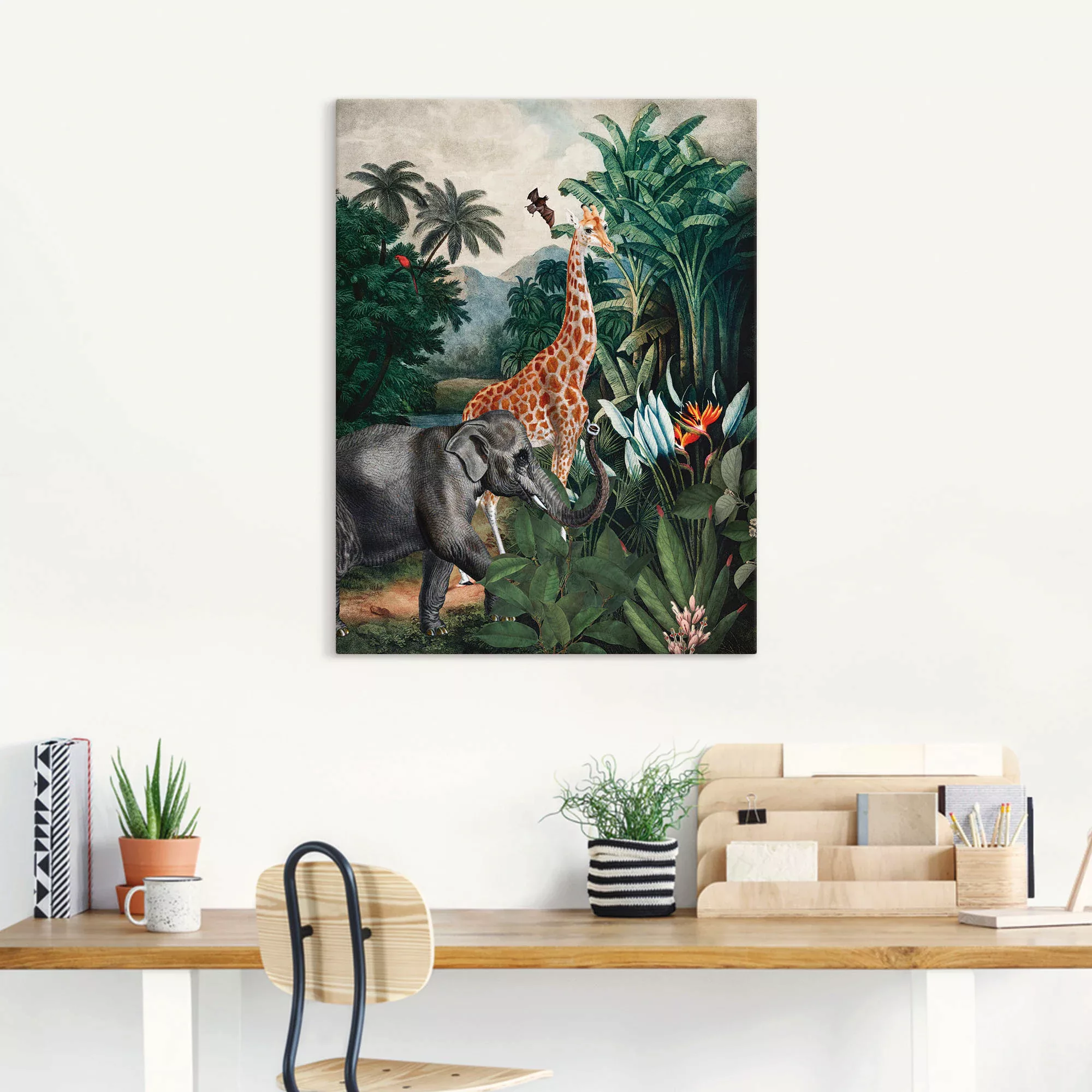 Artland Wandbild "Afrikanischer Dschungel", Wildtiere, (1 St.) günstig online kaufen