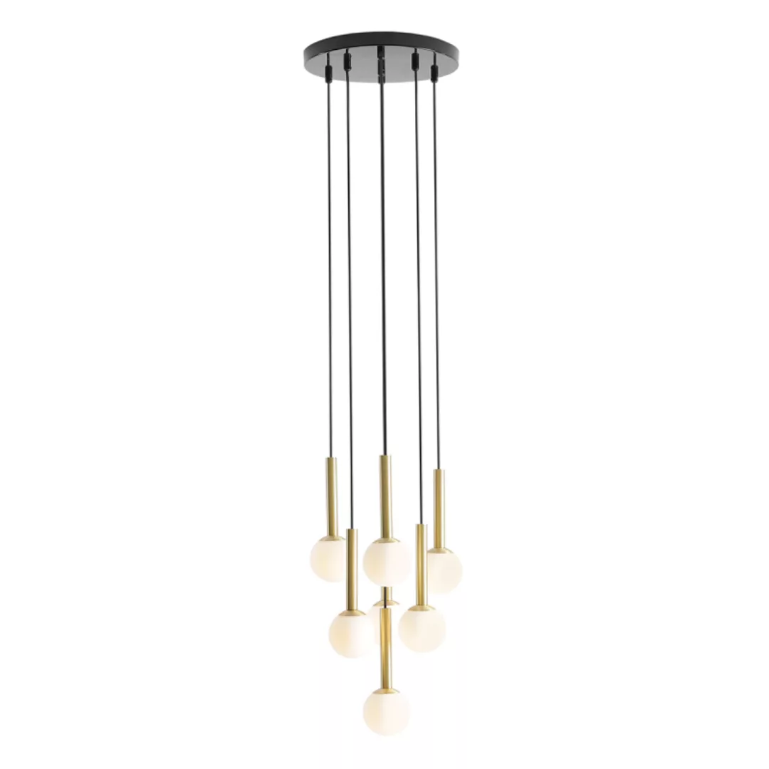 Pendelleuchte RIU 7 RING BLACK BRASS 1103T1 günstig online kaufen