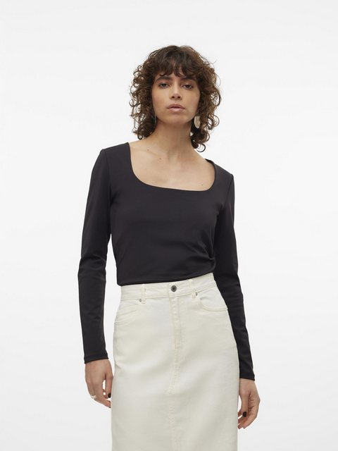 Vero Moda Blusenshirt VMMILLION LS SQUARE TOP 2-WAY JRS günstig online kaufen