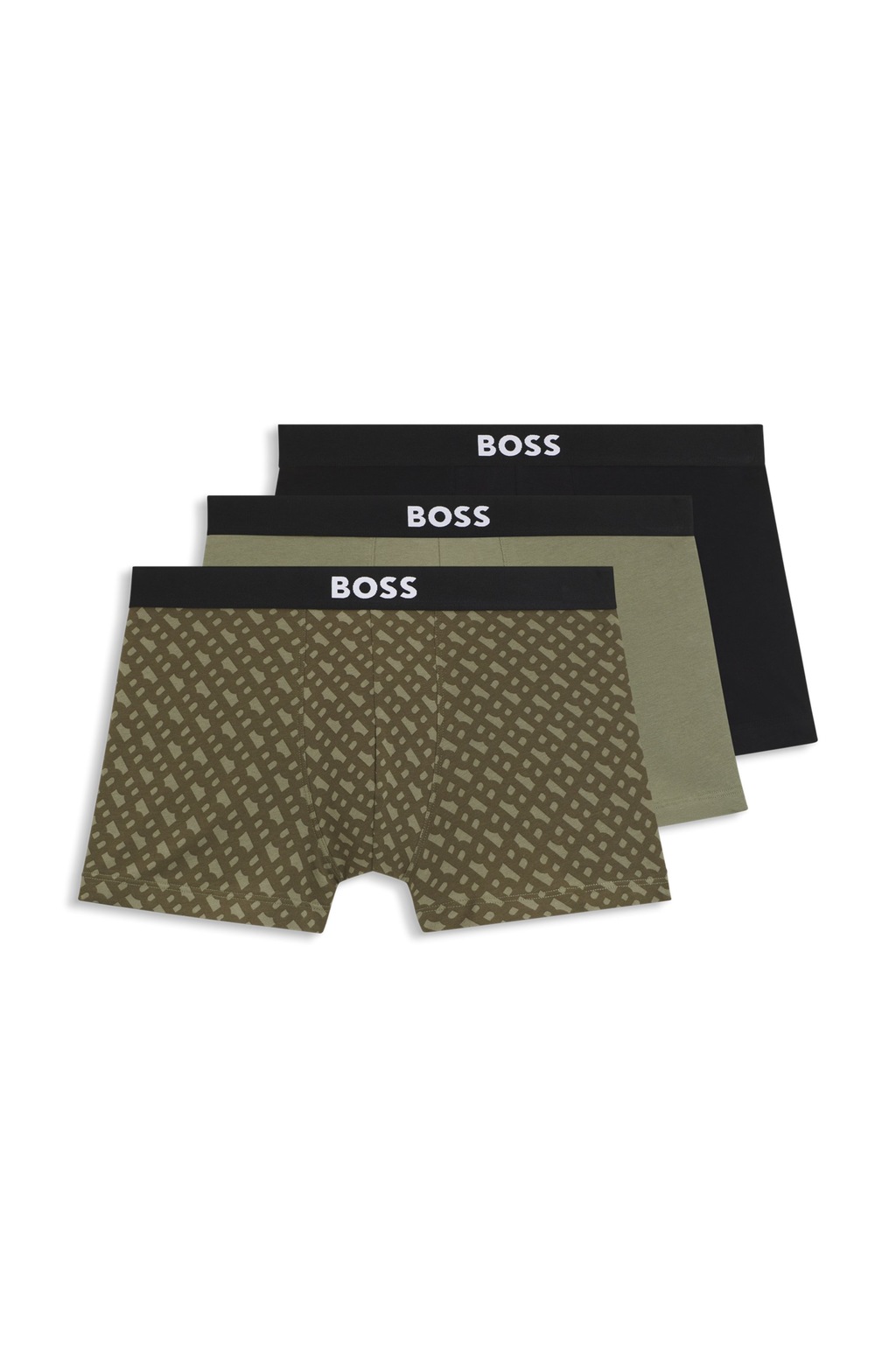 BOSS Boxershorts "Trunk 3P BOSS ONE D", (3 St.), mittlere Bundhöhe, 1x gemu günstig online kaufen