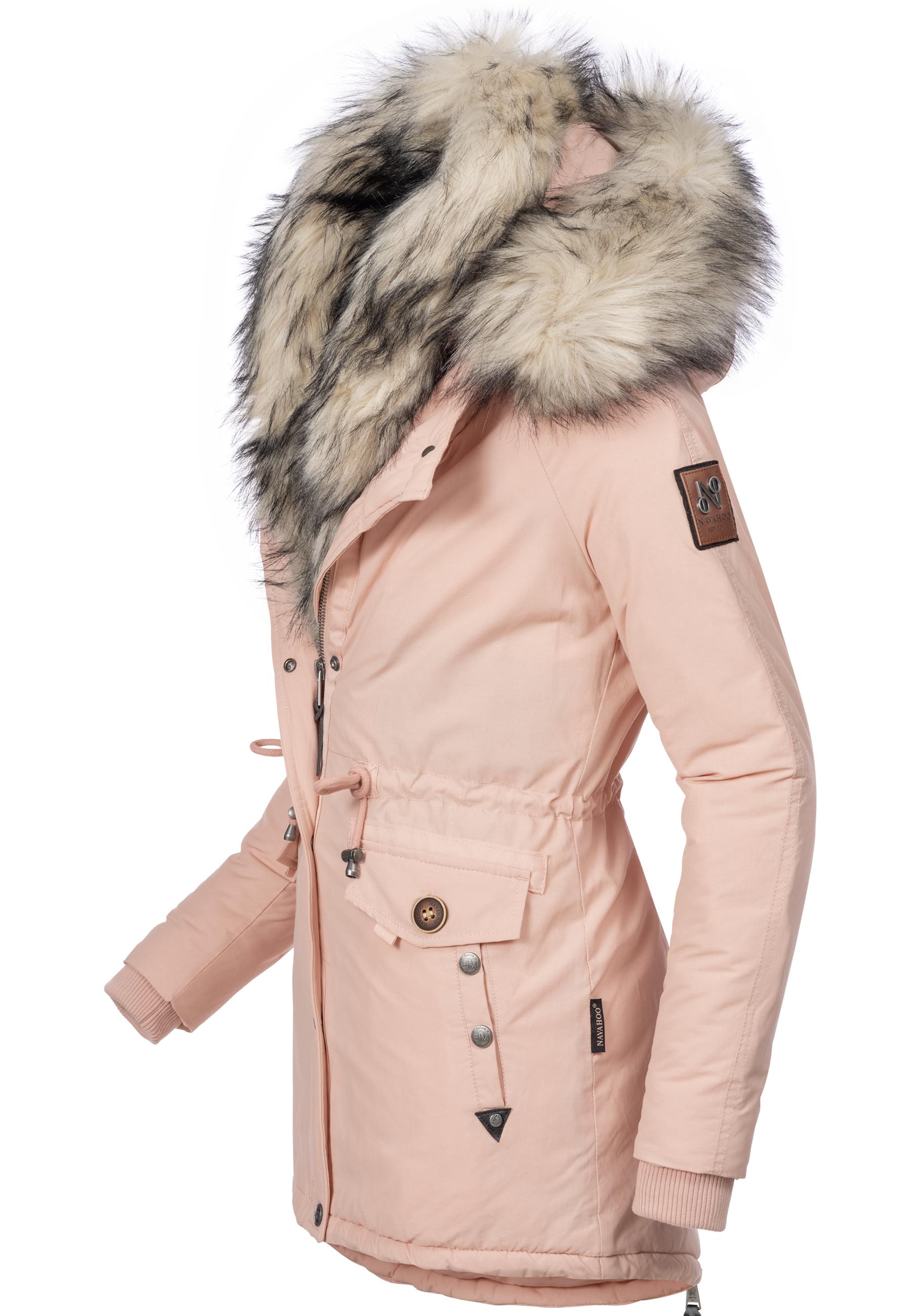 Navahoo Wintermantel "Sweety", Winterparka mit 2 Kunstpelz-Kapuzen günstig online kaufen