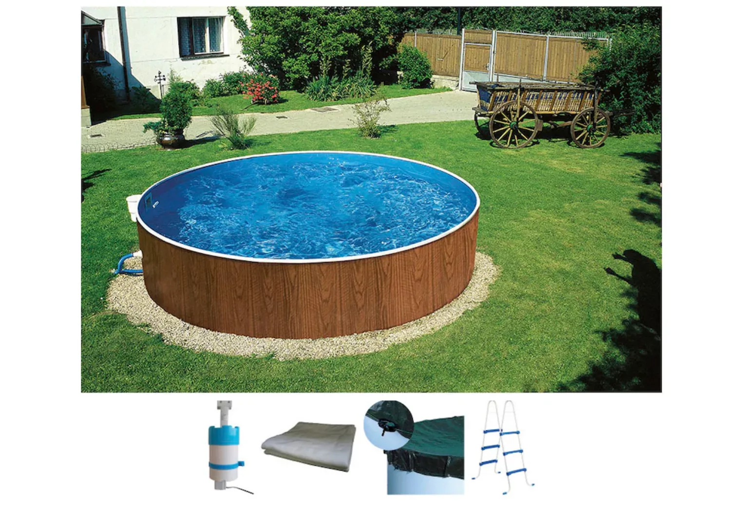 my POOL BWT Rundpool "MAONI", (Set, 5 tlg.), Aufstellpool in Holzoptik in v günstig online kaufen