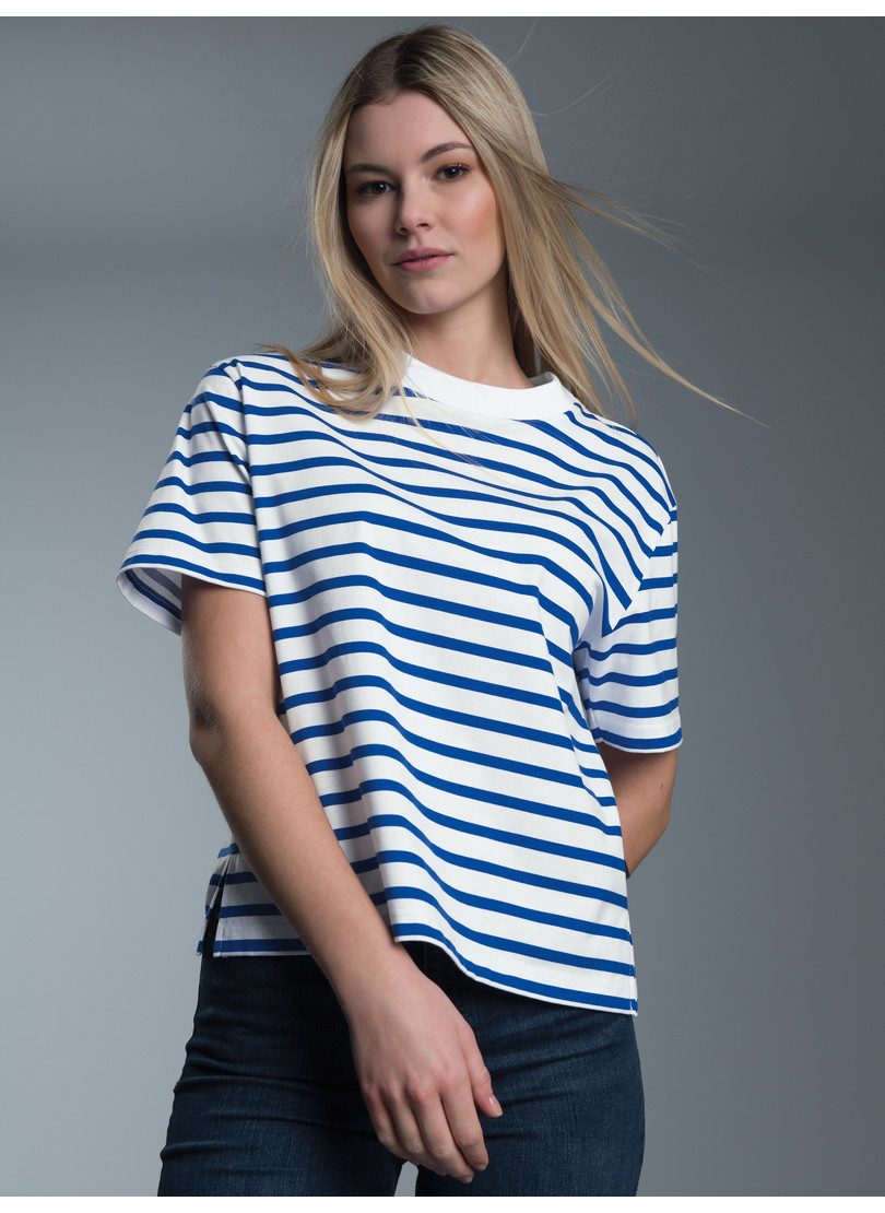 Trigema T-Shirt "TRIGEMA Cropped T-Shirt mit Ringelmuster", (1 tlg.) günstig online kaufen