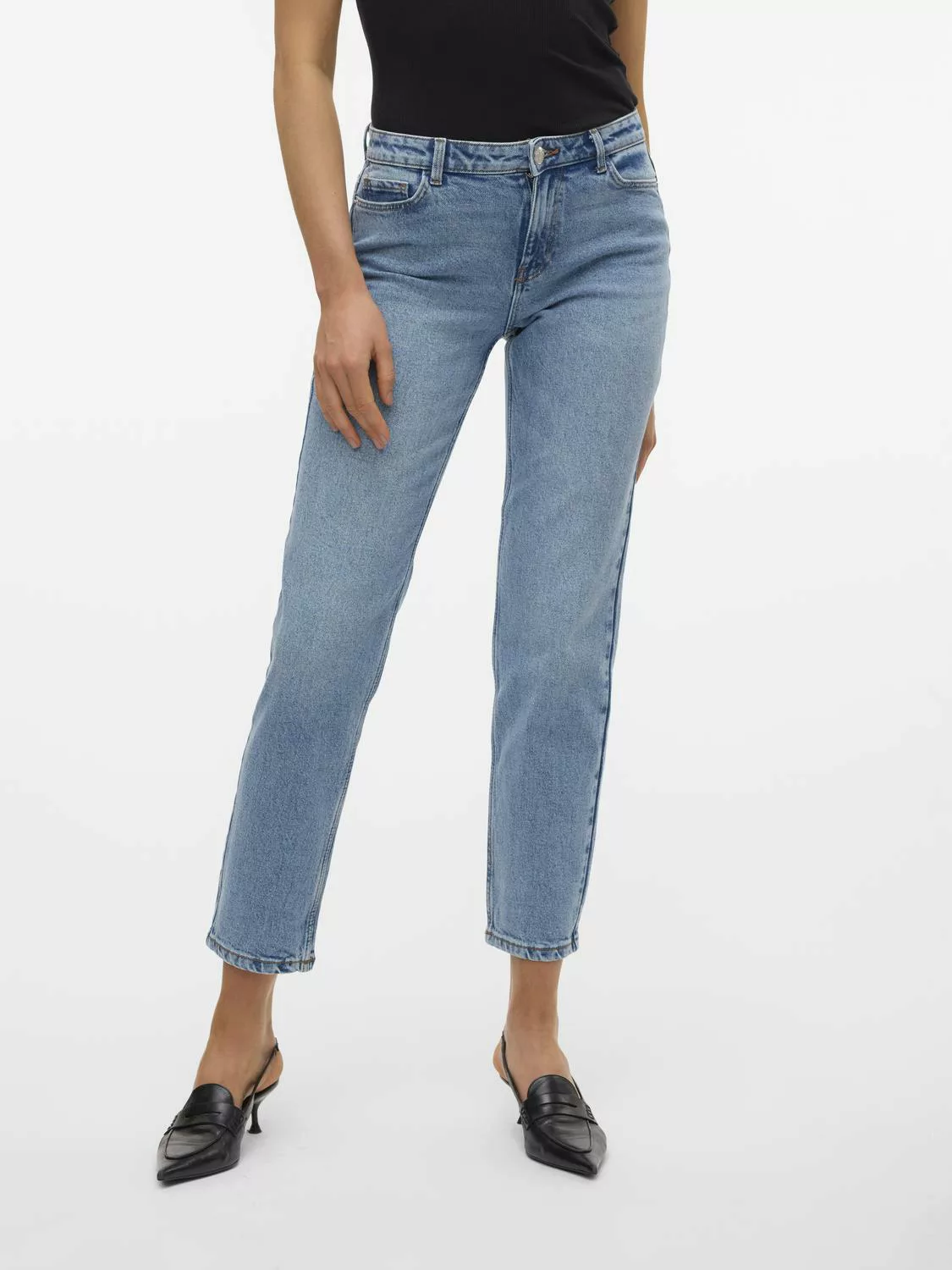 Vero Moda 5-Pocket-Jeans "VMKYLA MR STRAIGHT J VI3414 NOOS" günstig online kaufen