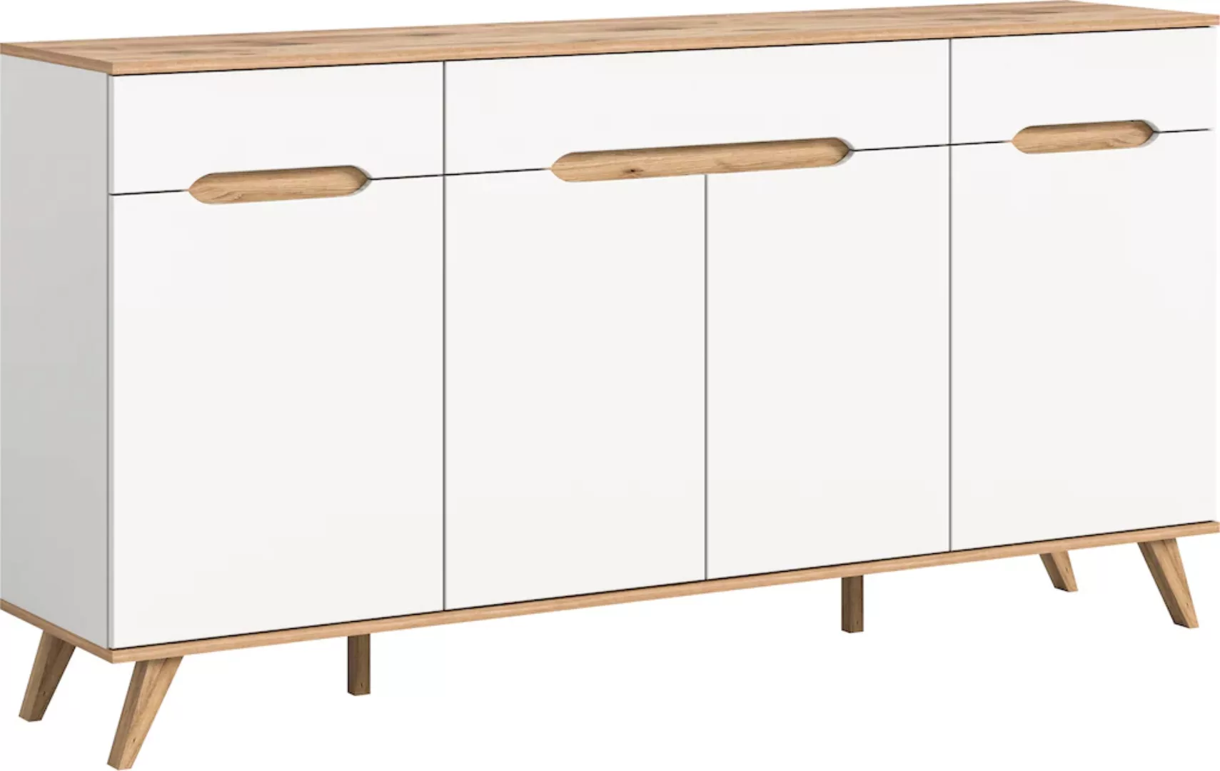 Home affaire Sideboard "Alesund, Breite 185 cm, 4 Türen, 1 Schubkasten, kon günstig online kaufen