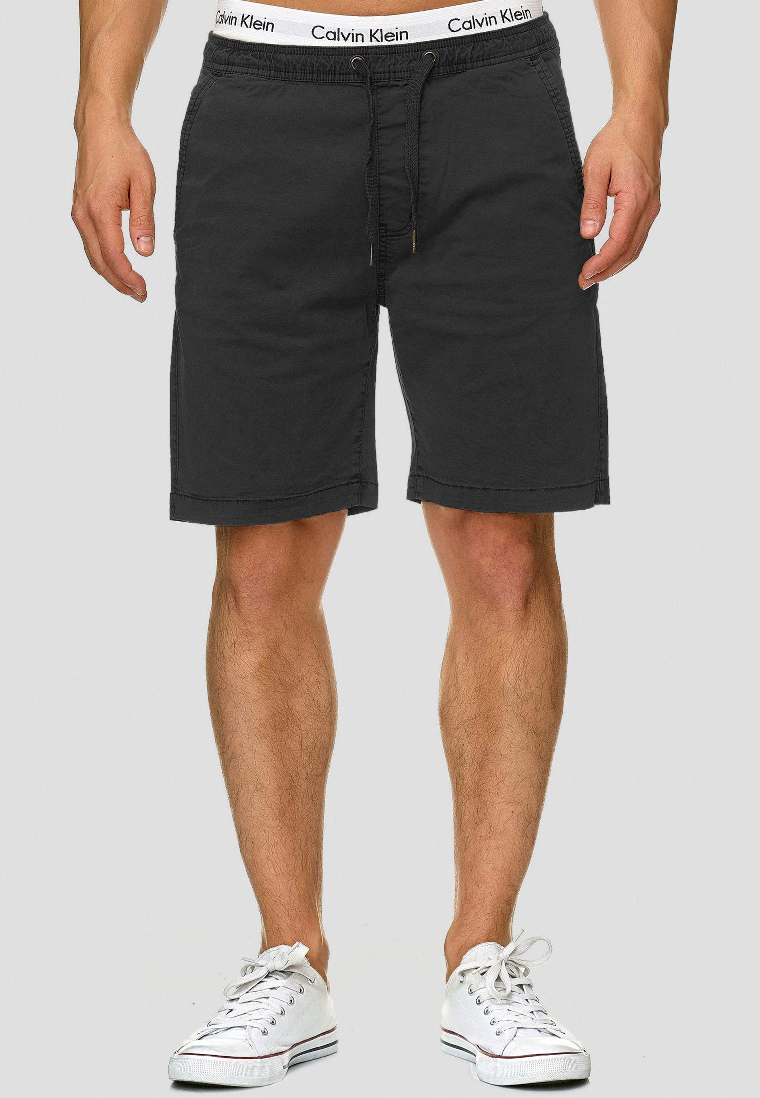 Indicode Chinoshorts Kelowna mit elastischem Bund günstig online kaufen