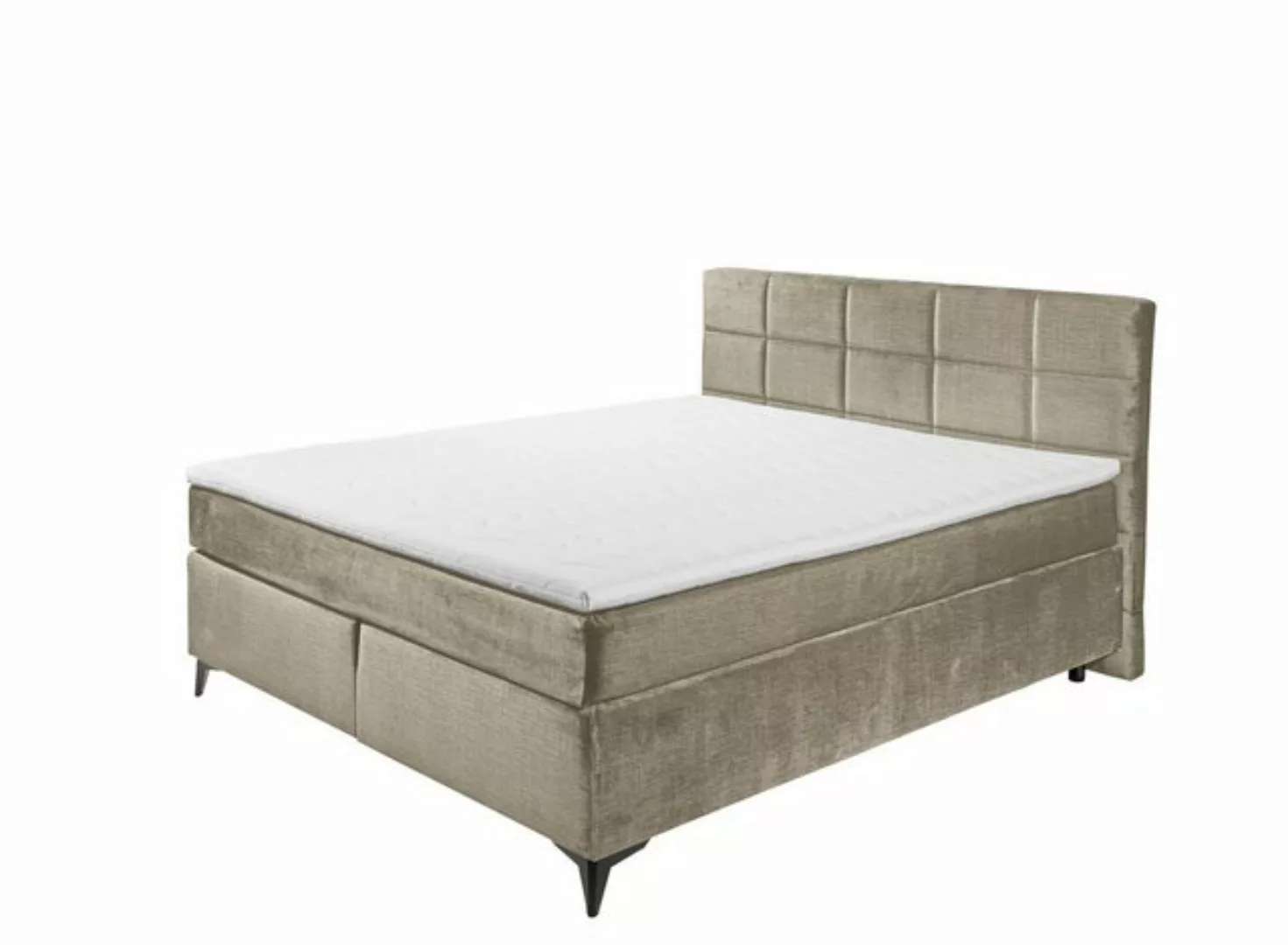 freiraum Boxspringbett NAVARRA 180, 7-Zonen, Topper, braun/stone, Liegefl. günstig online kaufen