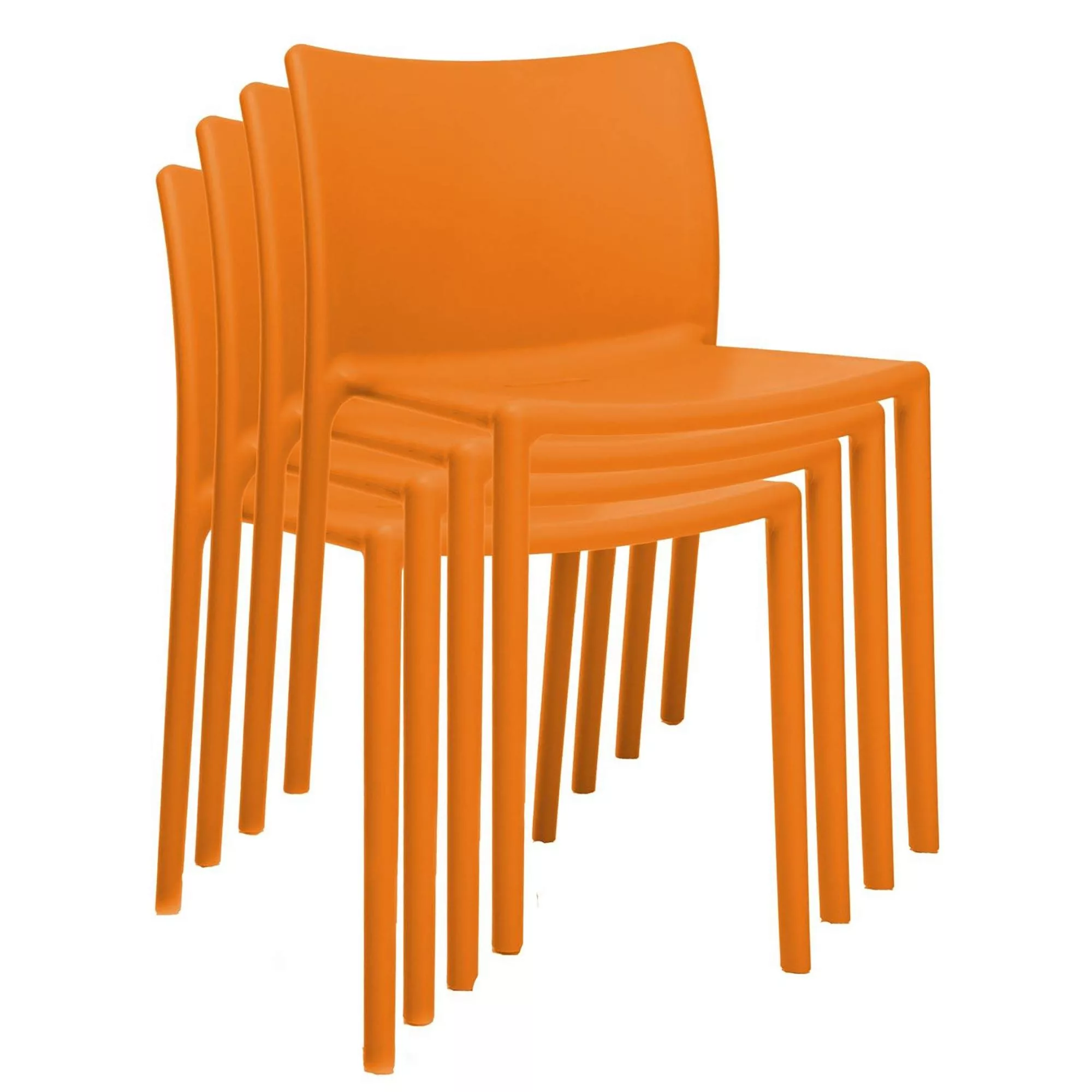Magis - Air Chair Stuhl 4er Set - orange/matt/für Innen- und Außenbereich g günstig online kaufen