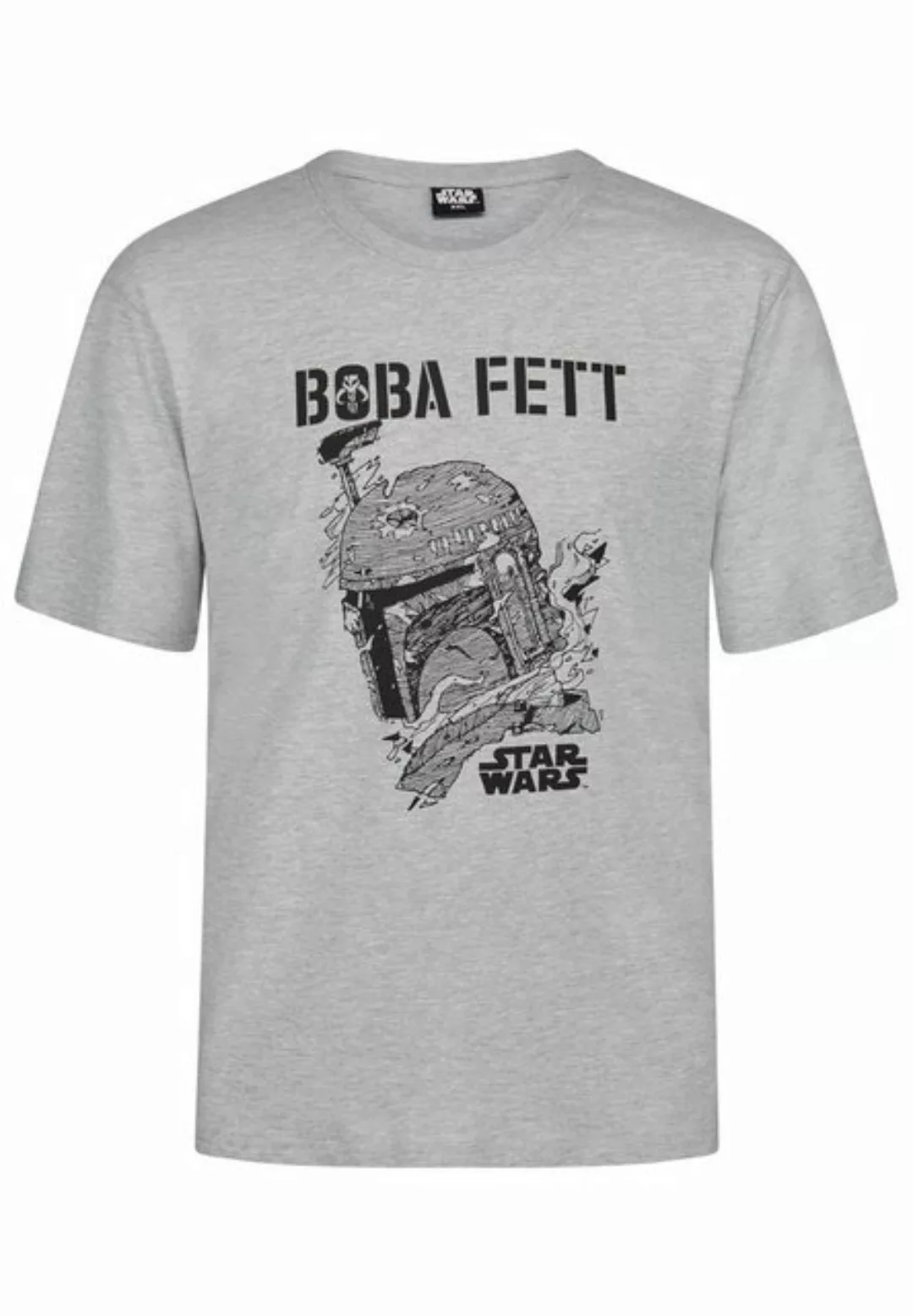 Star Wars T-Shirt Star Wars Boba Fett Herren T-Shirt Kurzarm-Shirt günstig online kaufen