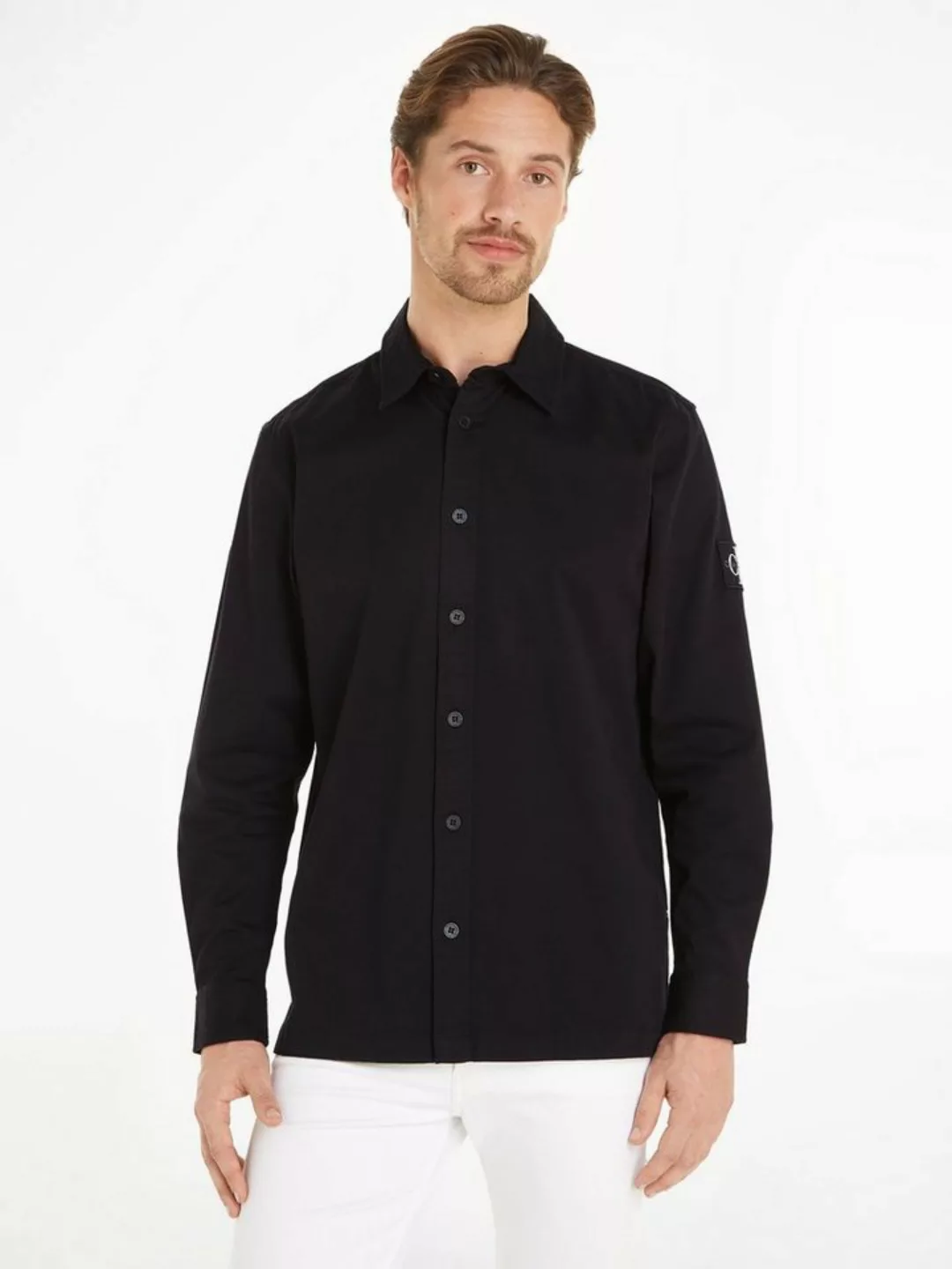 Calvin Klein Jeans Langarmhemd MONOLOGO BADGE SHIRT günstig online kaufen