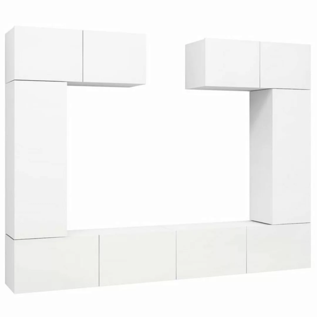 furnicato TV-Schrank 6-tlg. TV-Schrank-Set Weiß Holzwerkstoff (1-St) günstig online kaufen