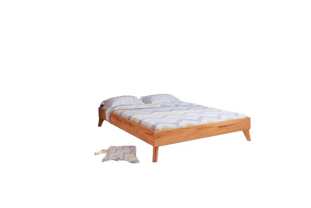 Natur24 Einzelbett Bett Gerg 3 Kernbuche massiv 80x200cm ohne Kopfteil mit günstig online kaufen