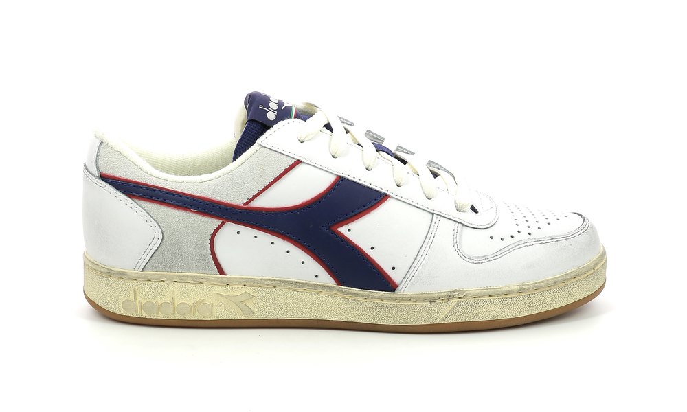 Diadora Turnschuhe Spiel L Waxed Row Cut EU 45 White / Blue günstig online kaufen